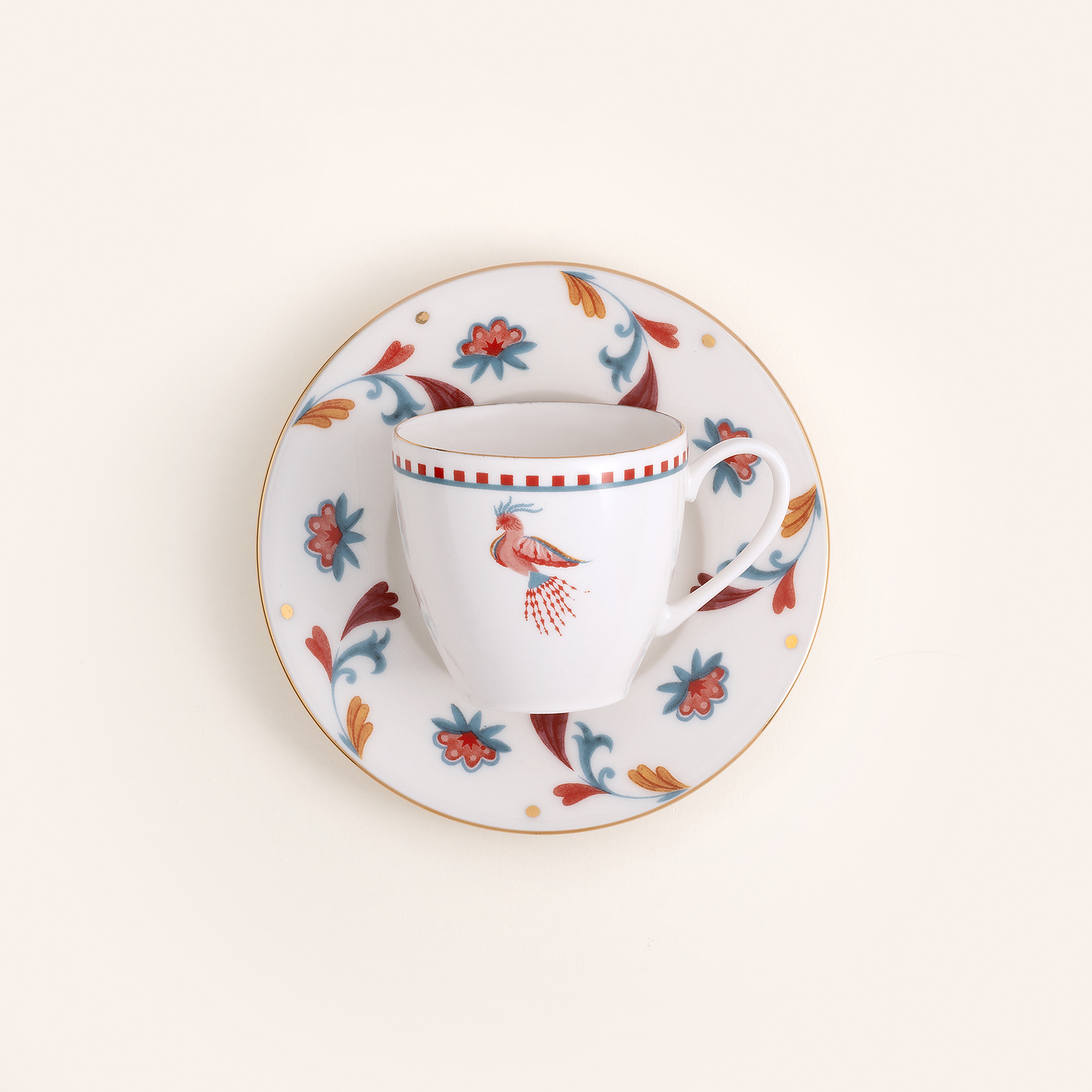 Gediz Porselen Kahve Seti 80 Ml Renkli