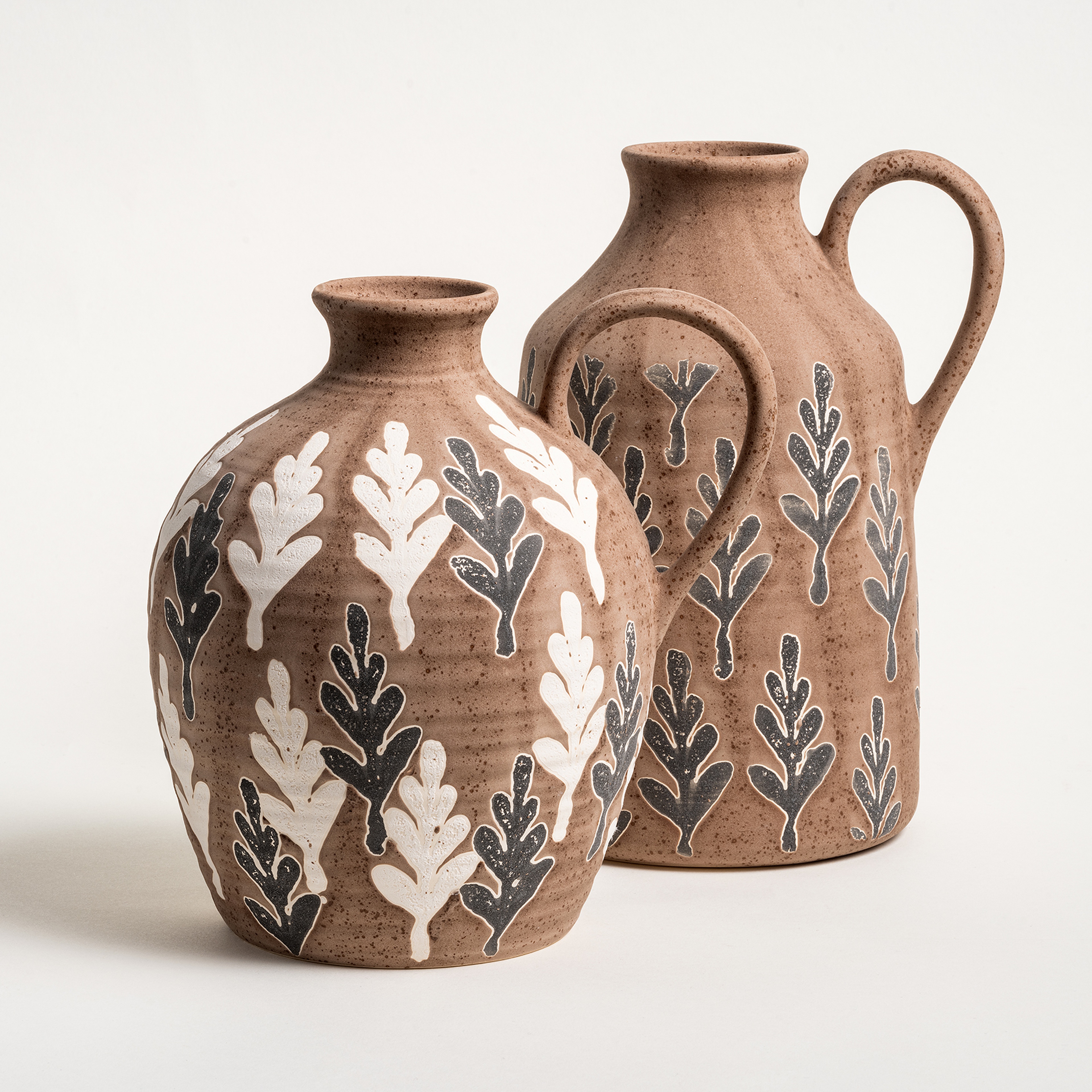 Lızbon Earthenware Vazo 18x14x20 Cm Kahverengi