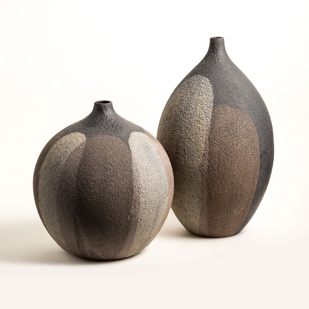 Lızbon Earthenware Vazo 32x32x33 Cm Kahverengi