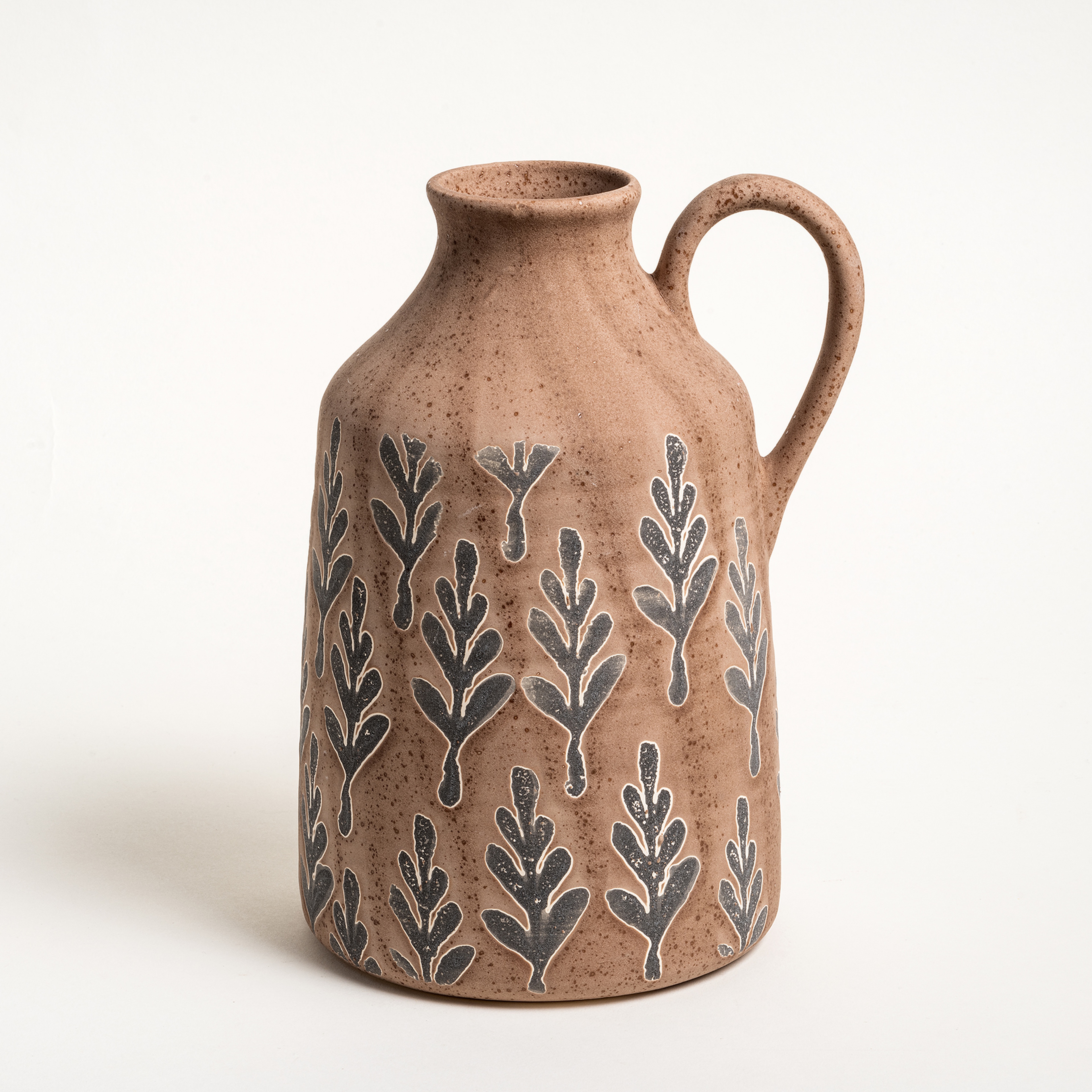 Lızbon Earthenware Vazo 16x14x23 Cm Kahverengi