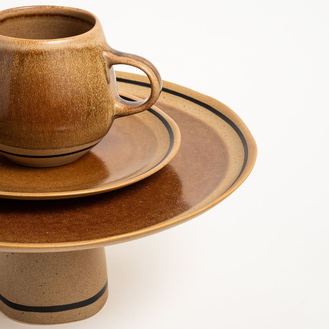 Lızbon Stoneware Servis Tabağı 31x31x13 Cm Kahverengi