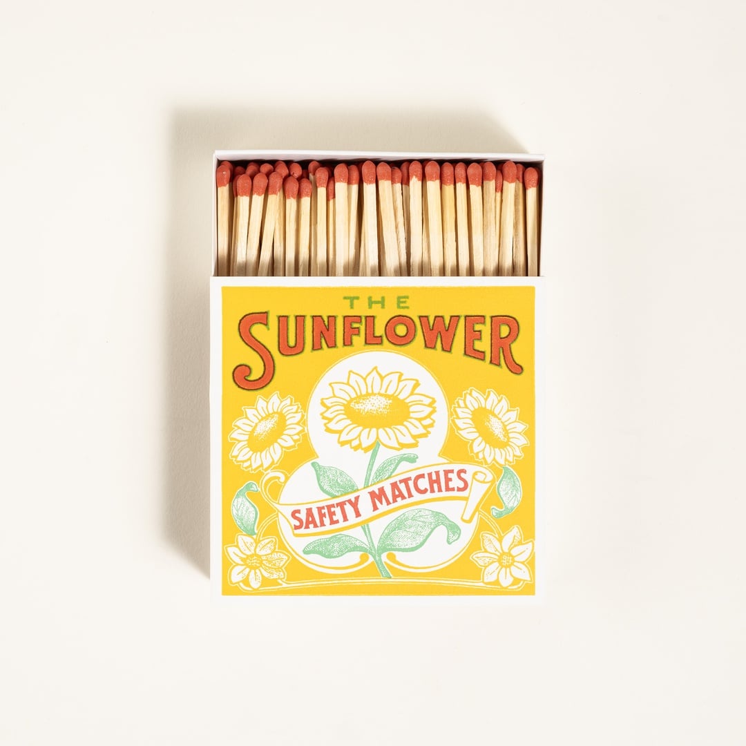 Sunflower Ahşap Kibrit Hediyelik Eşya 11x11x3 Cm Renkli