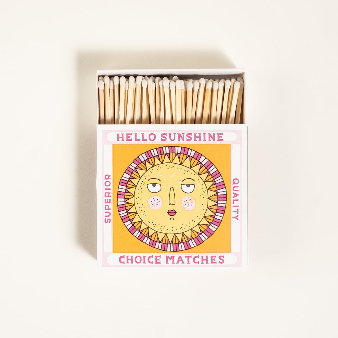 Hello Sunshıne Ahşap Kibrit Hediyelik Eşya 11x11x3 Cm Renkli