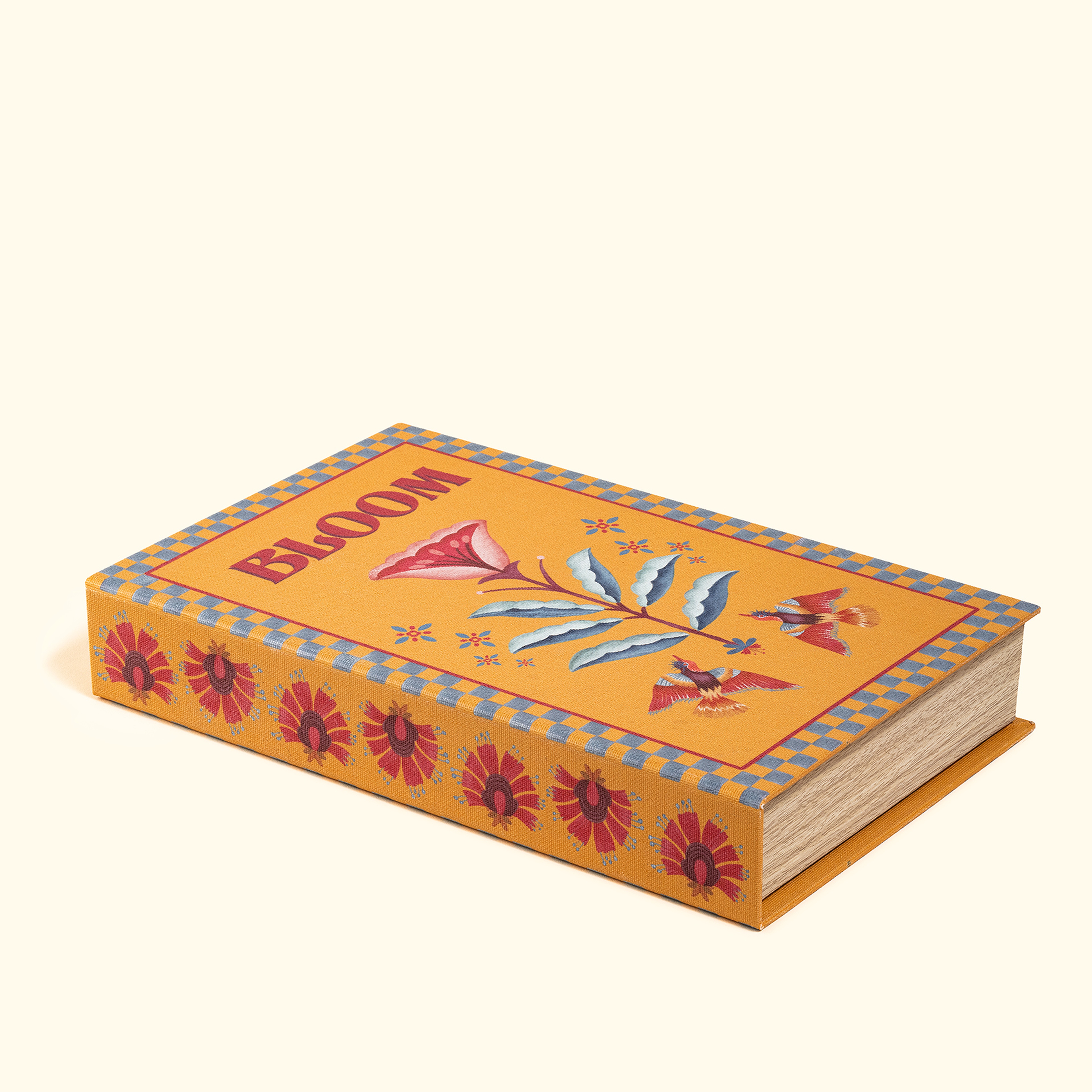 Olbıa Kanvas - Polistren - Kadife Dekoratif Kutu 19x30 Cm Sarı