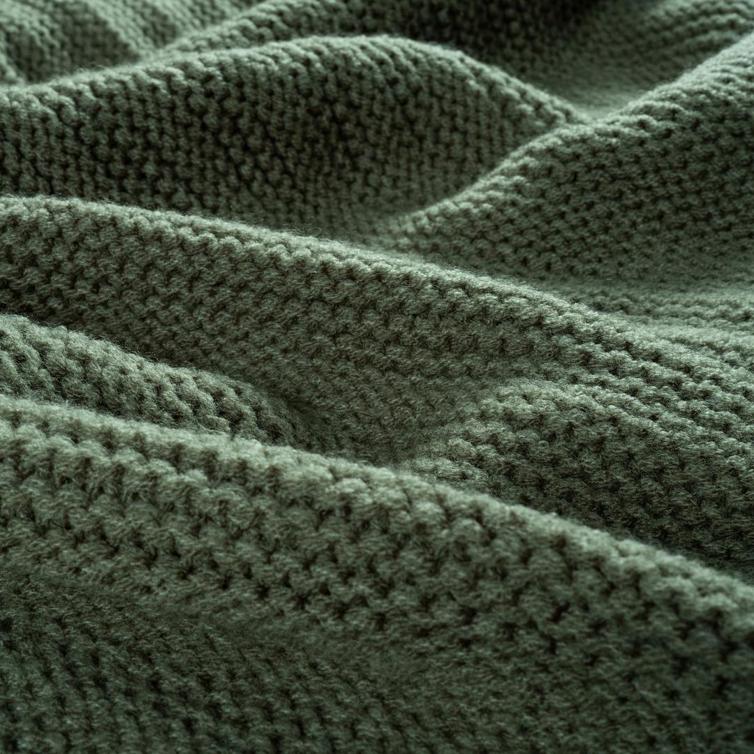 Moda Örme Akrilik 100% Akrilik Koltuk Şalı 130x170 Cm Orman Yeşilı