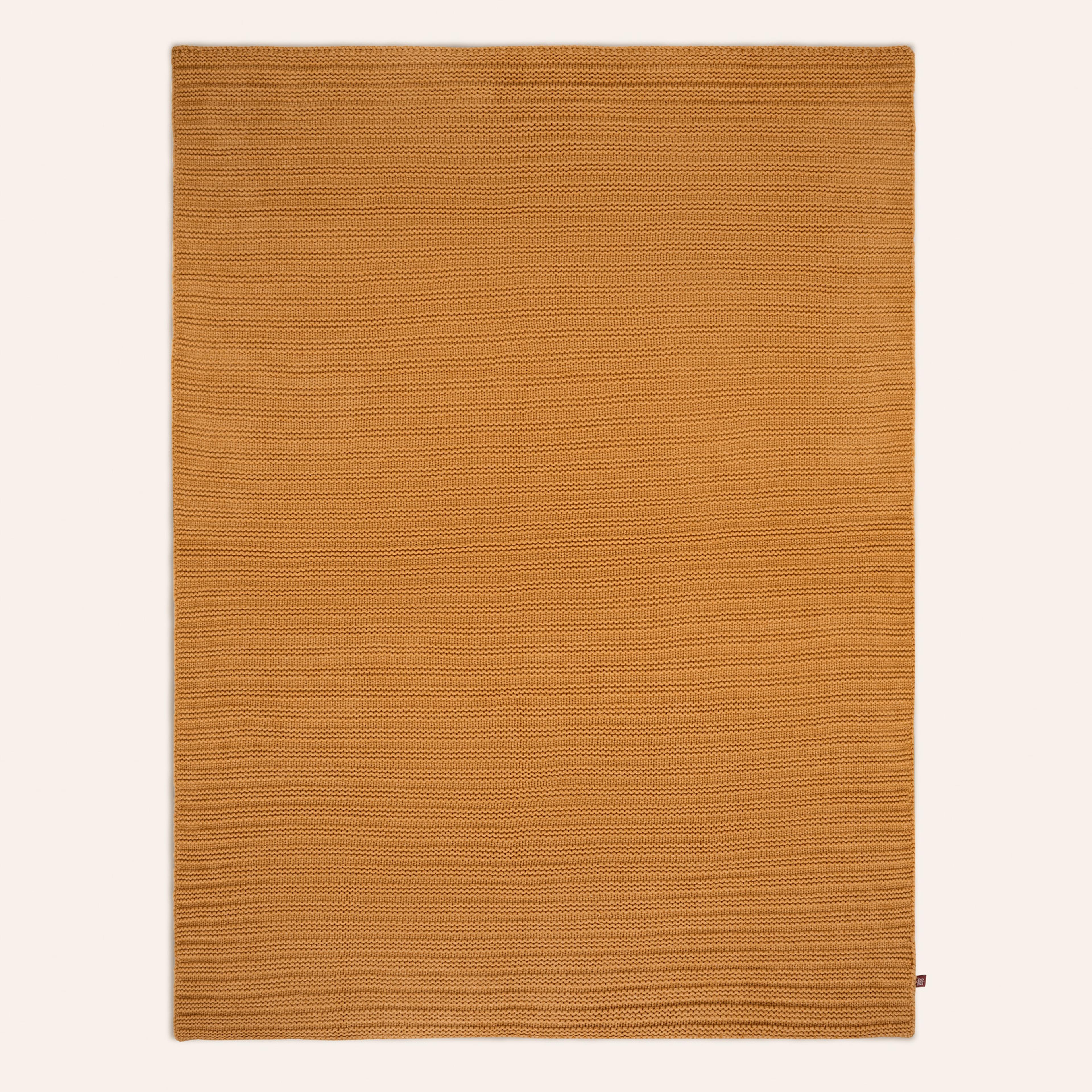 Moda Örme Akrilik 100% Akrilik Koltuk Şalı 130x170 Cm Hardal Sarısı