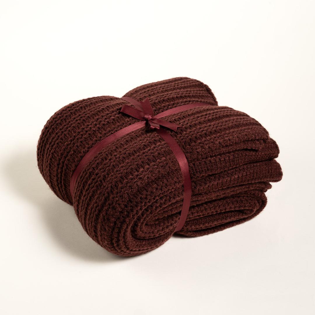 Moda Örme Akrilik 100% Akrilik Koltuk Şalı 130x170 Cm Vışne