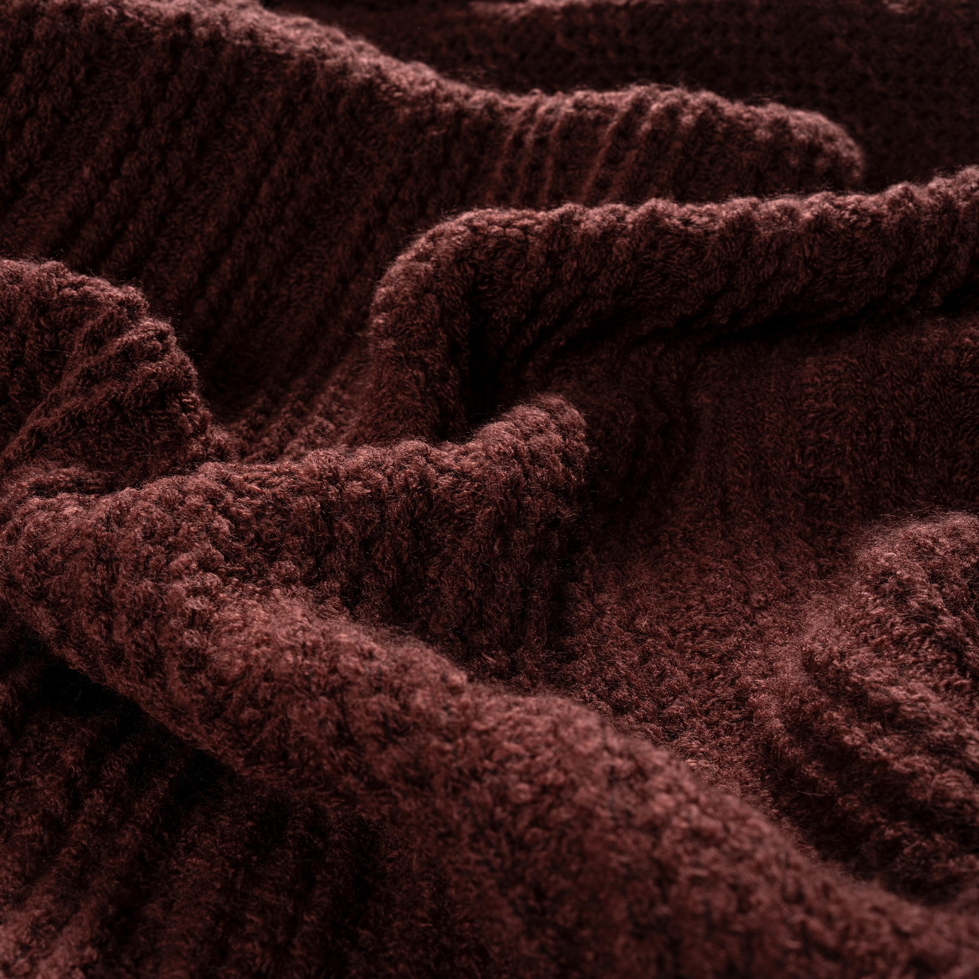 Moda Örme Akrilik 100% Akrilik Koltuk Şalı 130x170 Cm Vışne