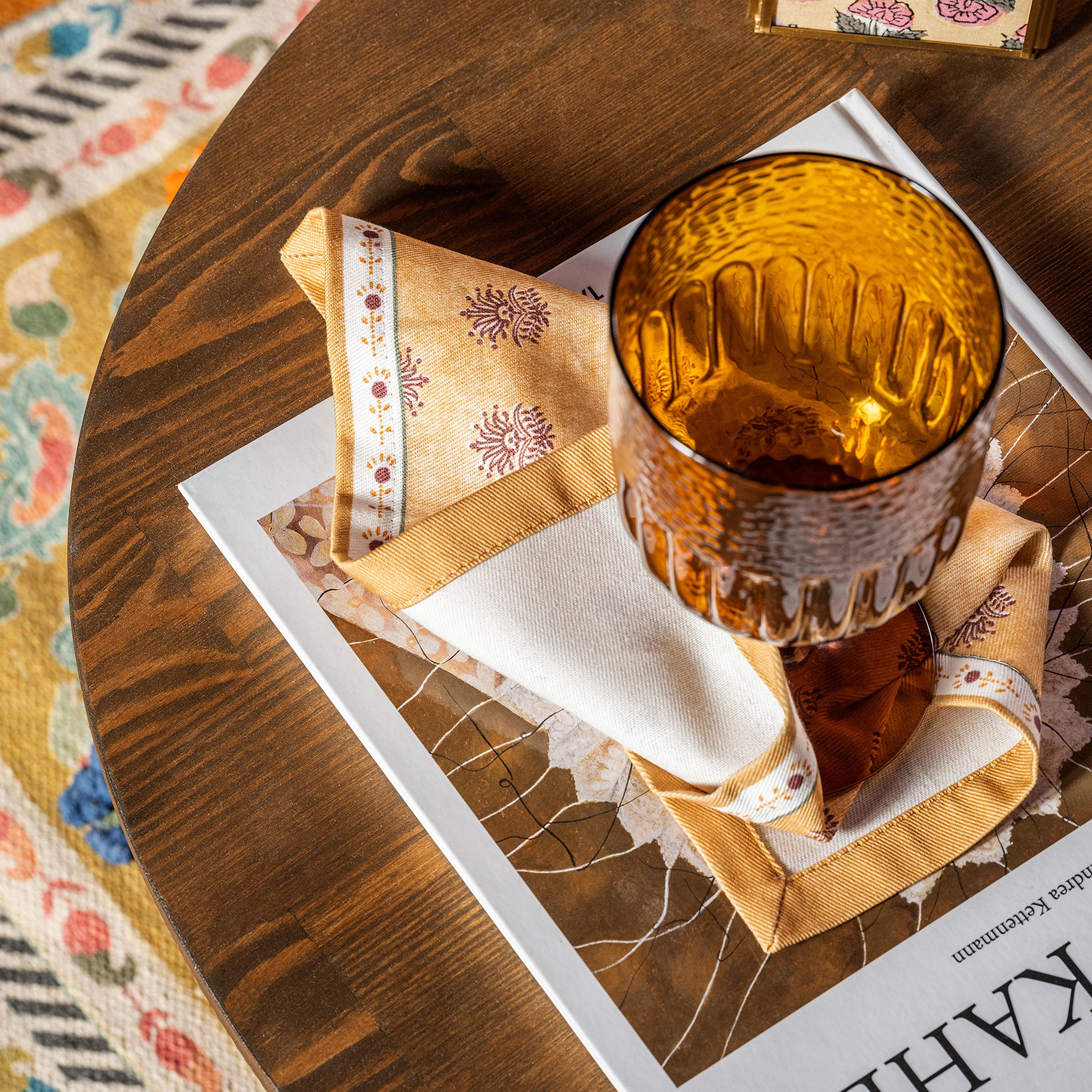 Nilüfer Baskılı Pamuk %100 Pamuk Peçete 25x25 Cm Renkli