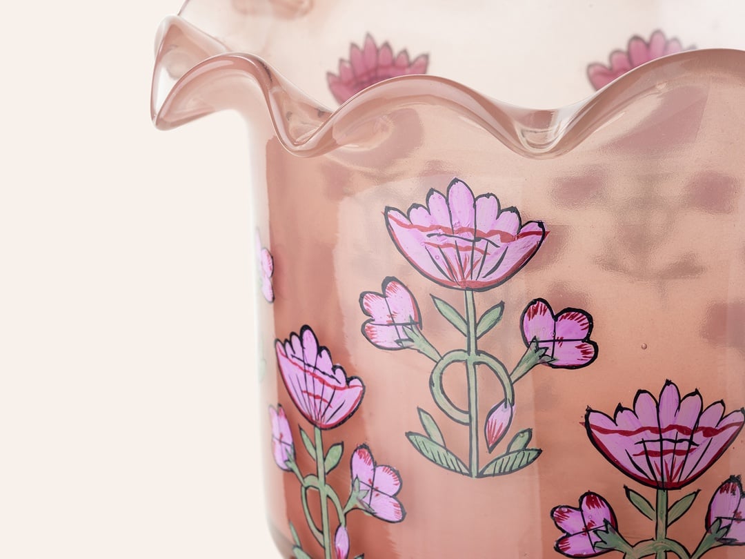 Aravalı Cam Dekoratif Kase 17x17x12 Cm Pembe