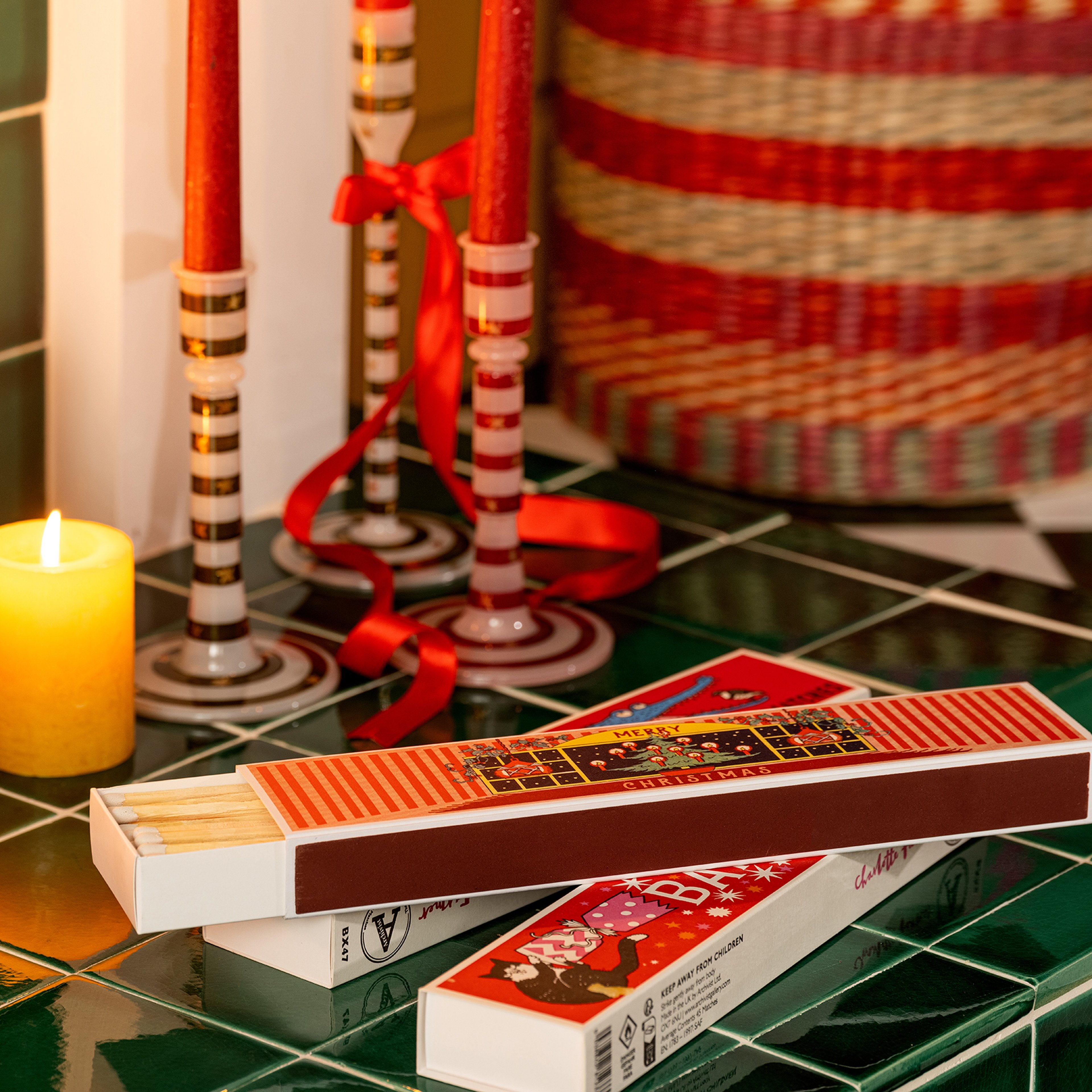 Chrıstmas At Home Ahşap Kibrit Hediyelik Eşya 29x6x3 Cm Renkli