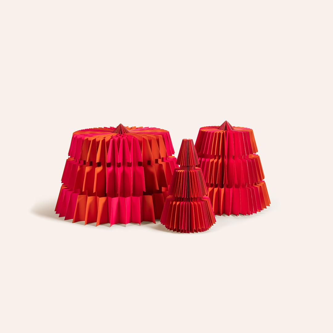 Naıla Dekoratif Obje 109x109x180 Cm Fuşya - Turuncu