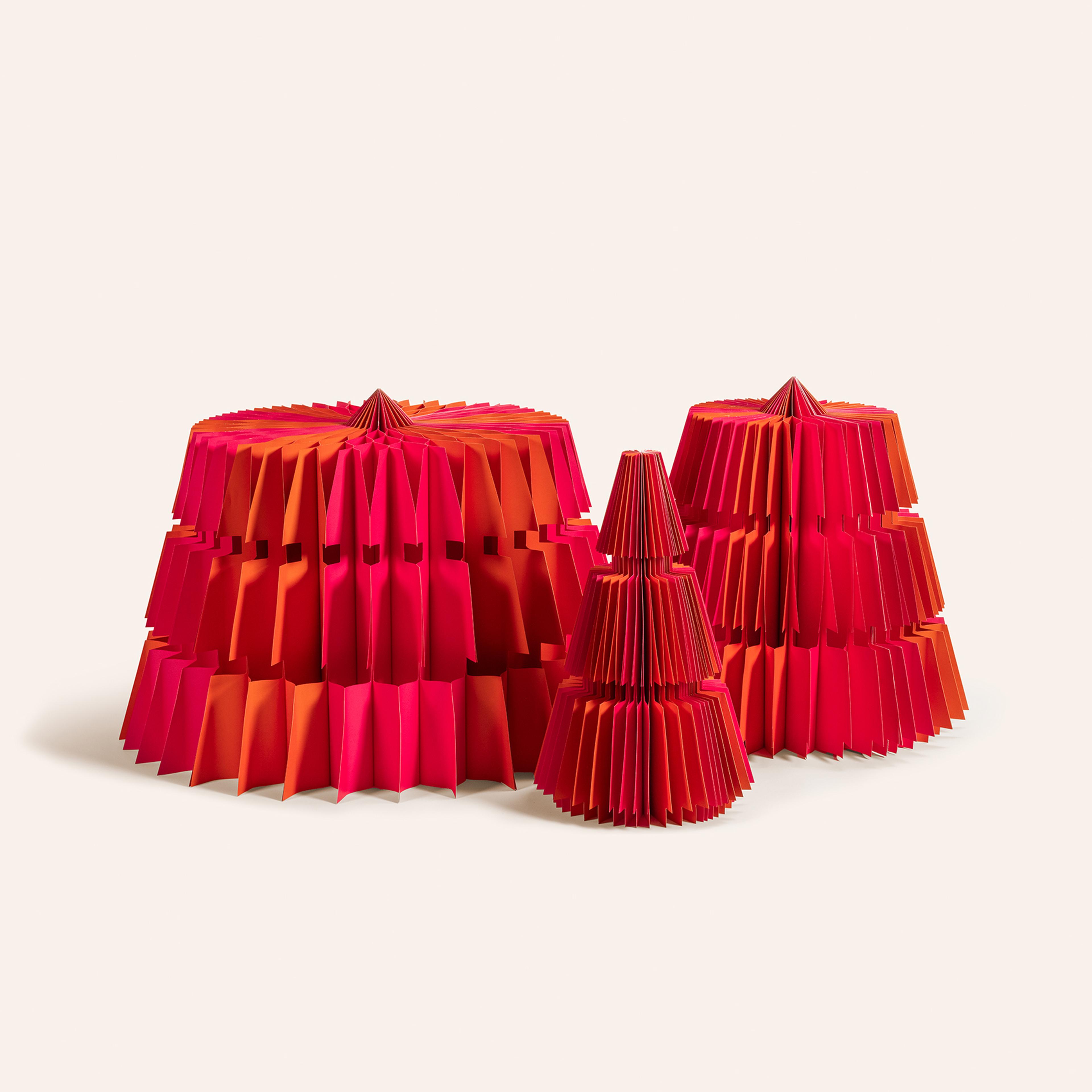 Naıla Dekoratif Obje 133x133x220 Cm Fuşya - Turuncu
