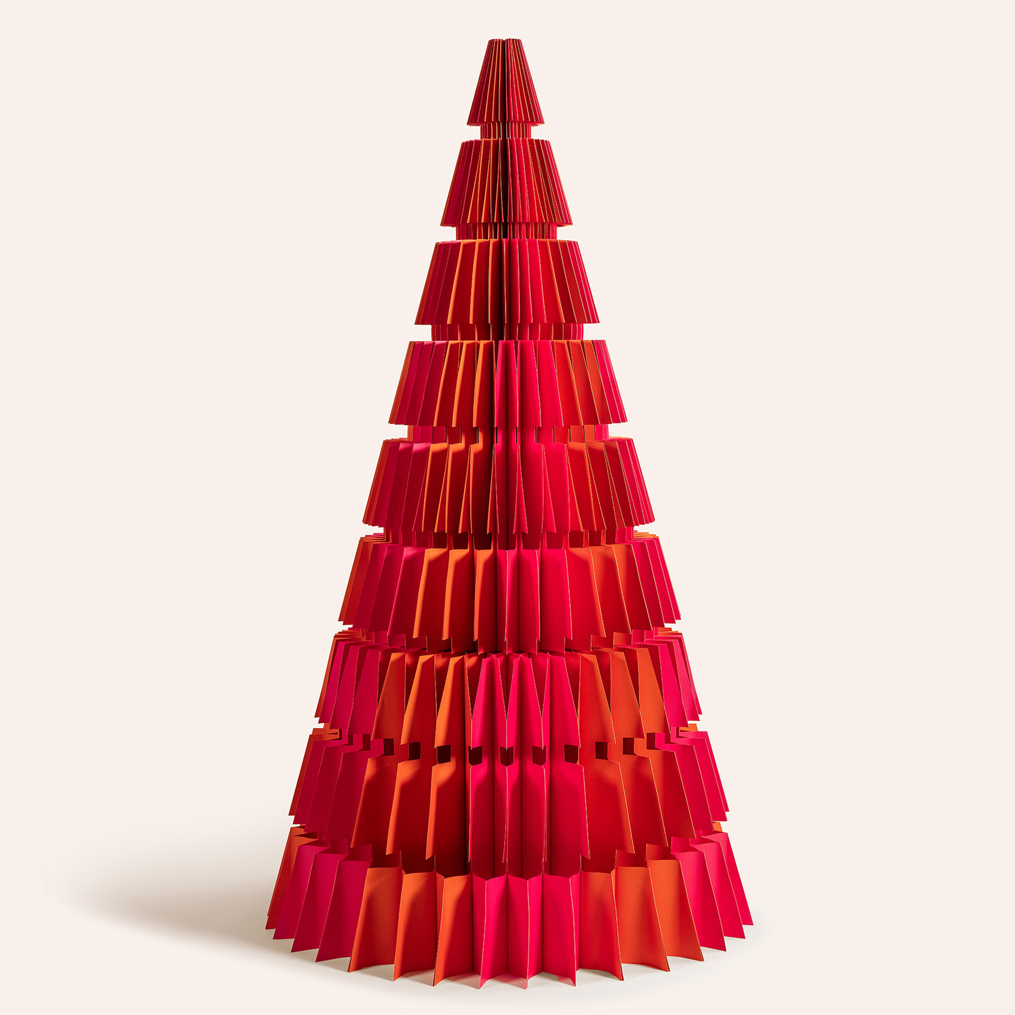 Naıla Dekoratif Obje 133x133x220 Cm Fuşya - Turuncu