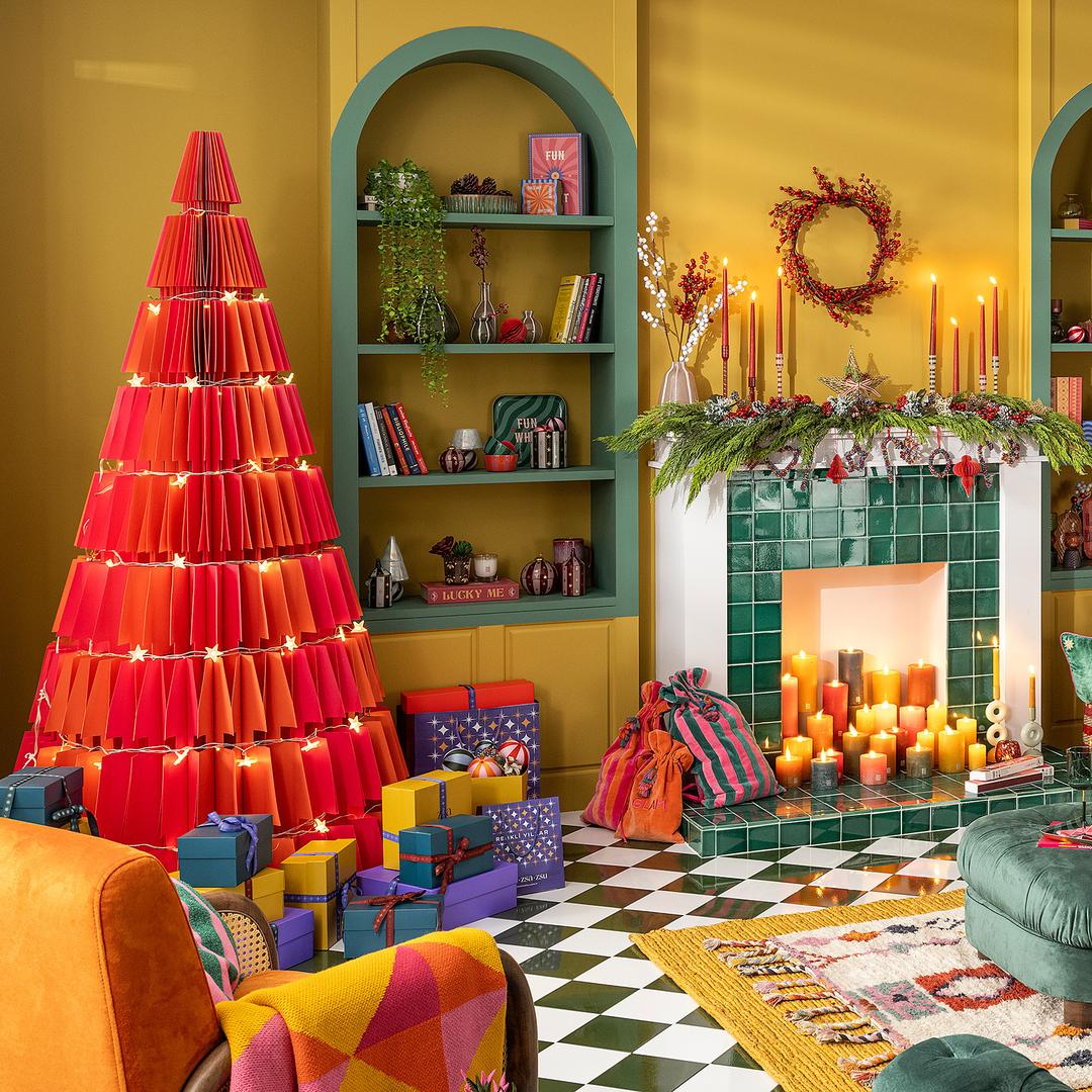 Naıla Dekoratif Obje 133x133x220 Cm Fuşya - Turuncu