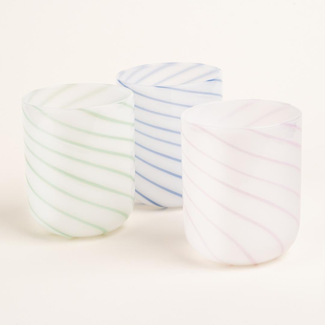 Henan Borosilikat Cam Su Bardağı 300 Ml Mavi