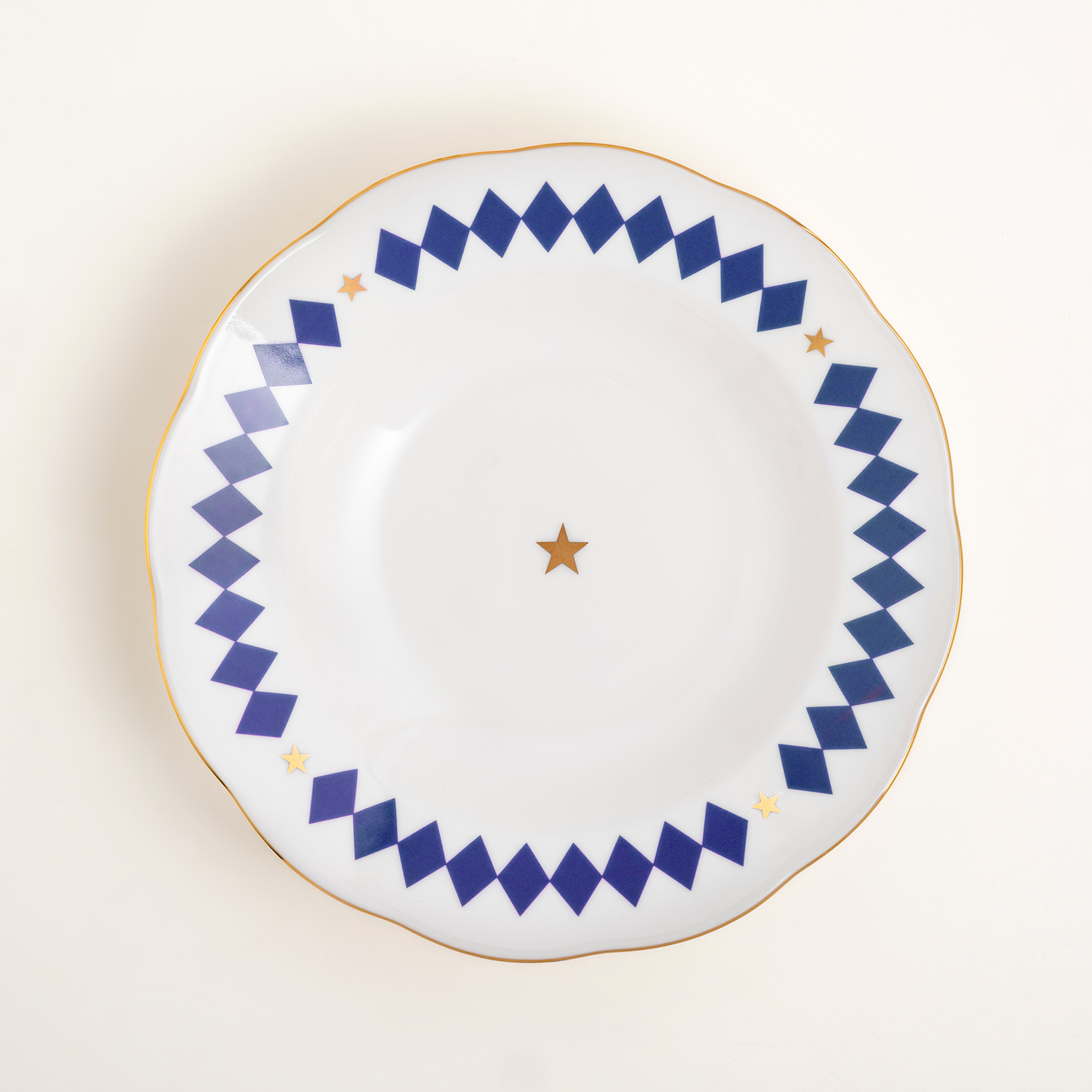 Emet Porselen Çukur Tabak 23x23x4.5 Cm Mavi