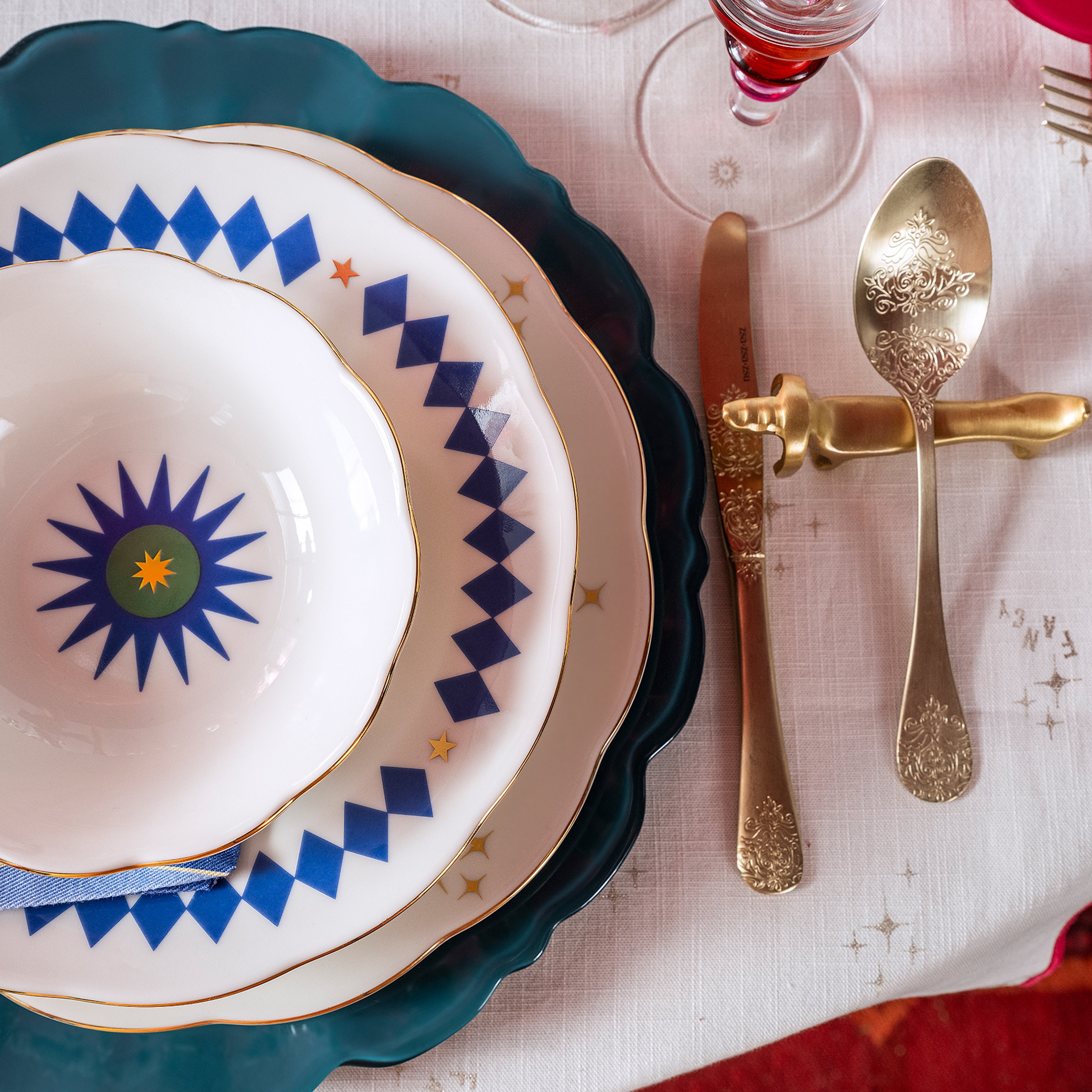 Emet Porselen Kase 16x16x5.1 Cm Mavi