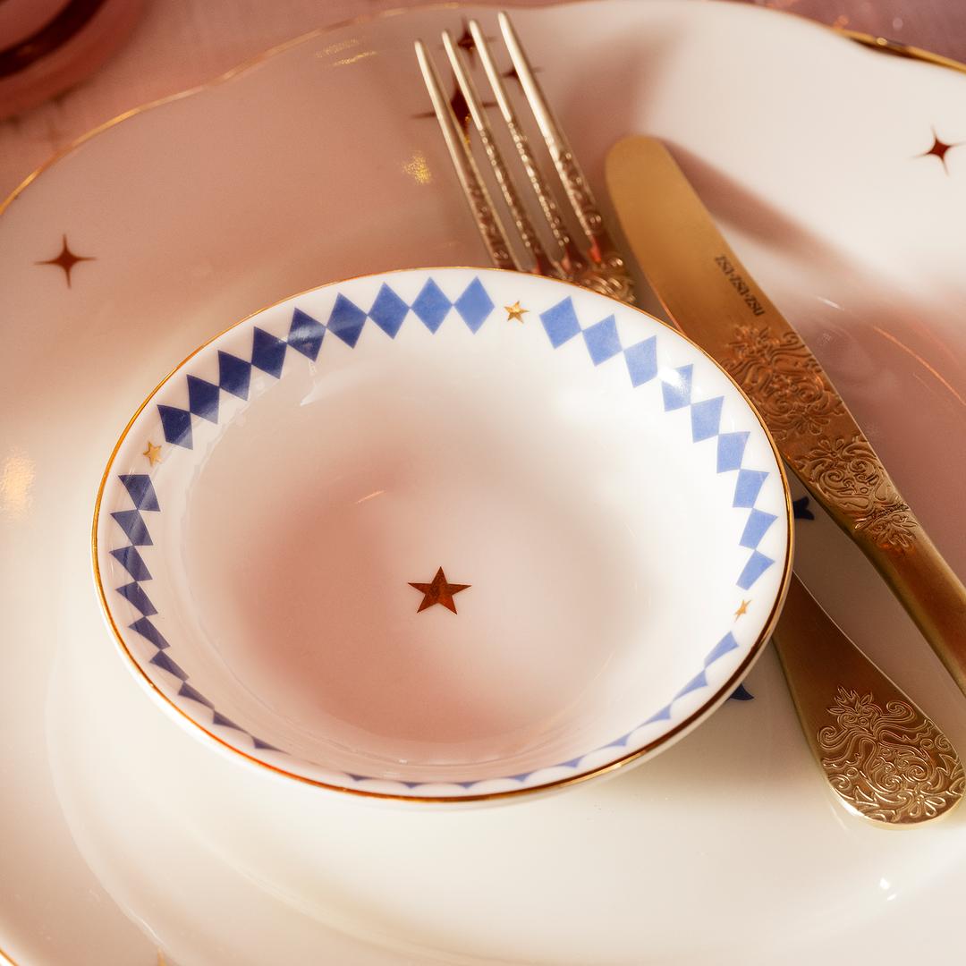 Emet Porselen Kase 11x11x2.9 Cm Mavi