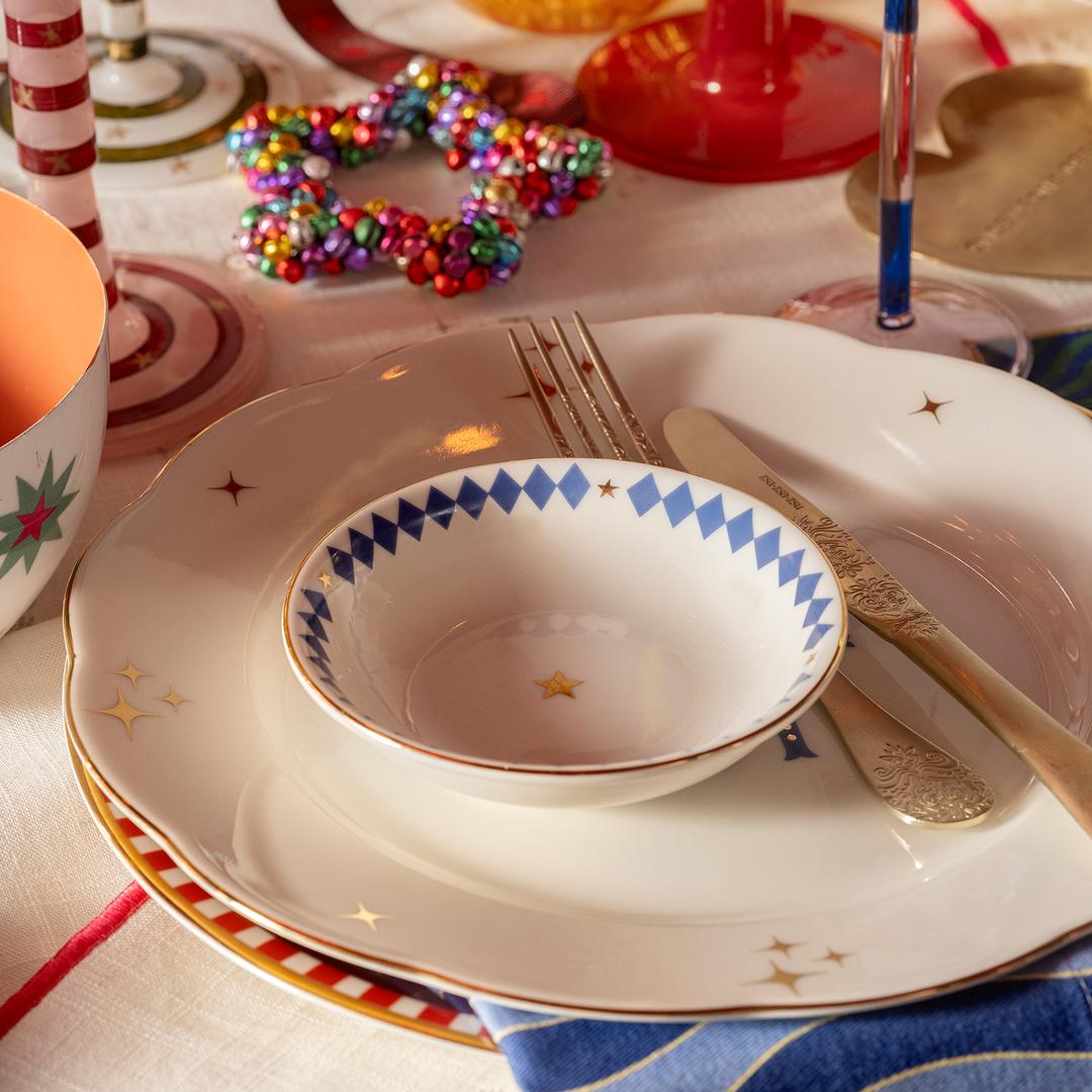 Emet Porselen Kase 11x11x2.9 Cm Mavi