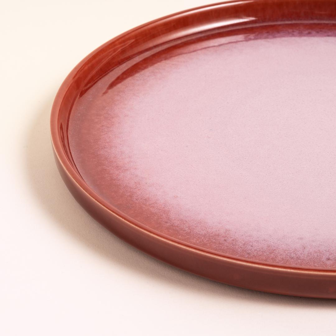 Fonte Stoneware Yemek Tabağı 26x26x3 Cm Fuşya