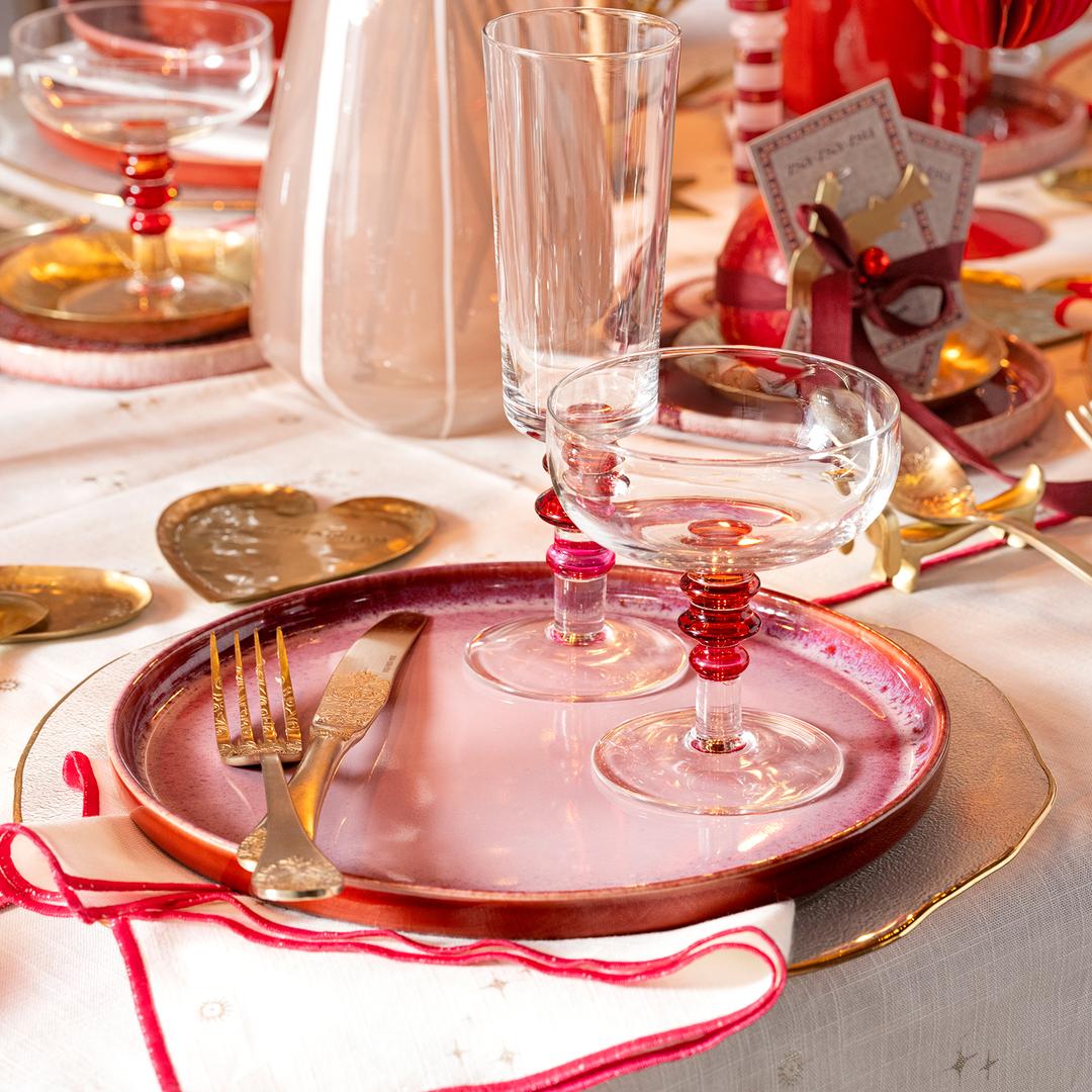 Fonte Stoneware Yemek Tabağı 26x26x3 Cm Fuşya