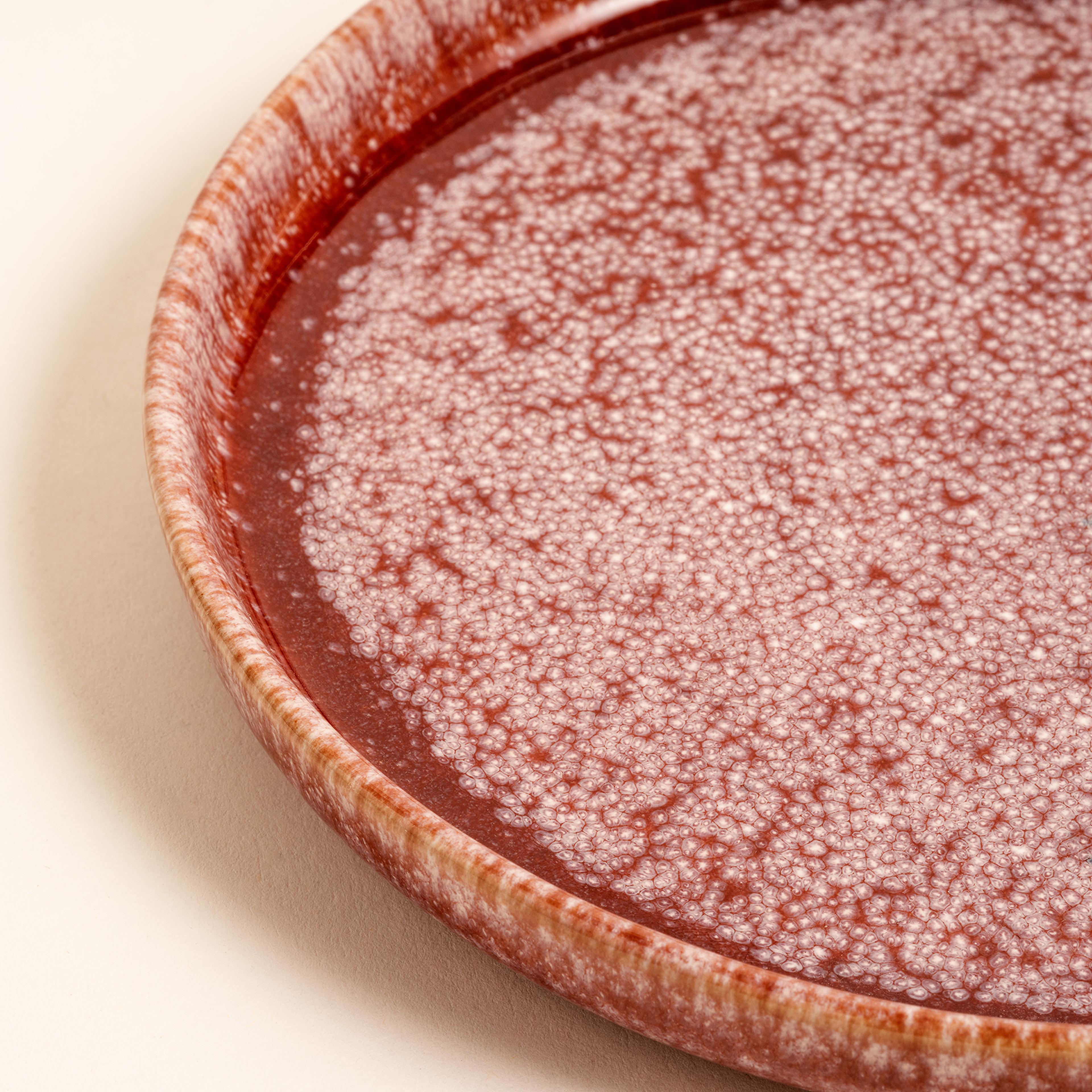 Fonte Stoneware Pasta Tabağı 17x17x2 Cm Fuşya