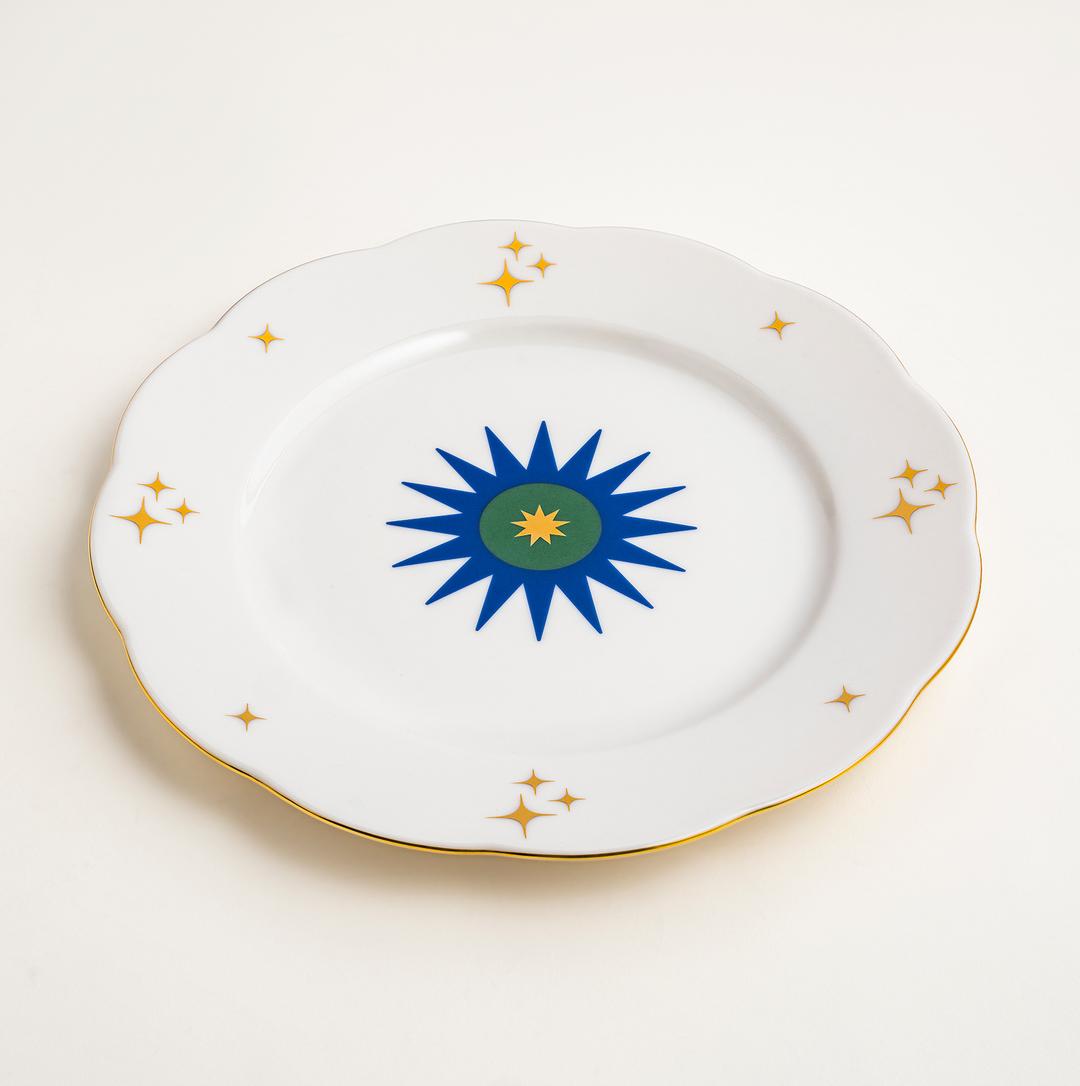 Emet Porselen Yemek Tabağı 27x27x3 Cm Lacivert