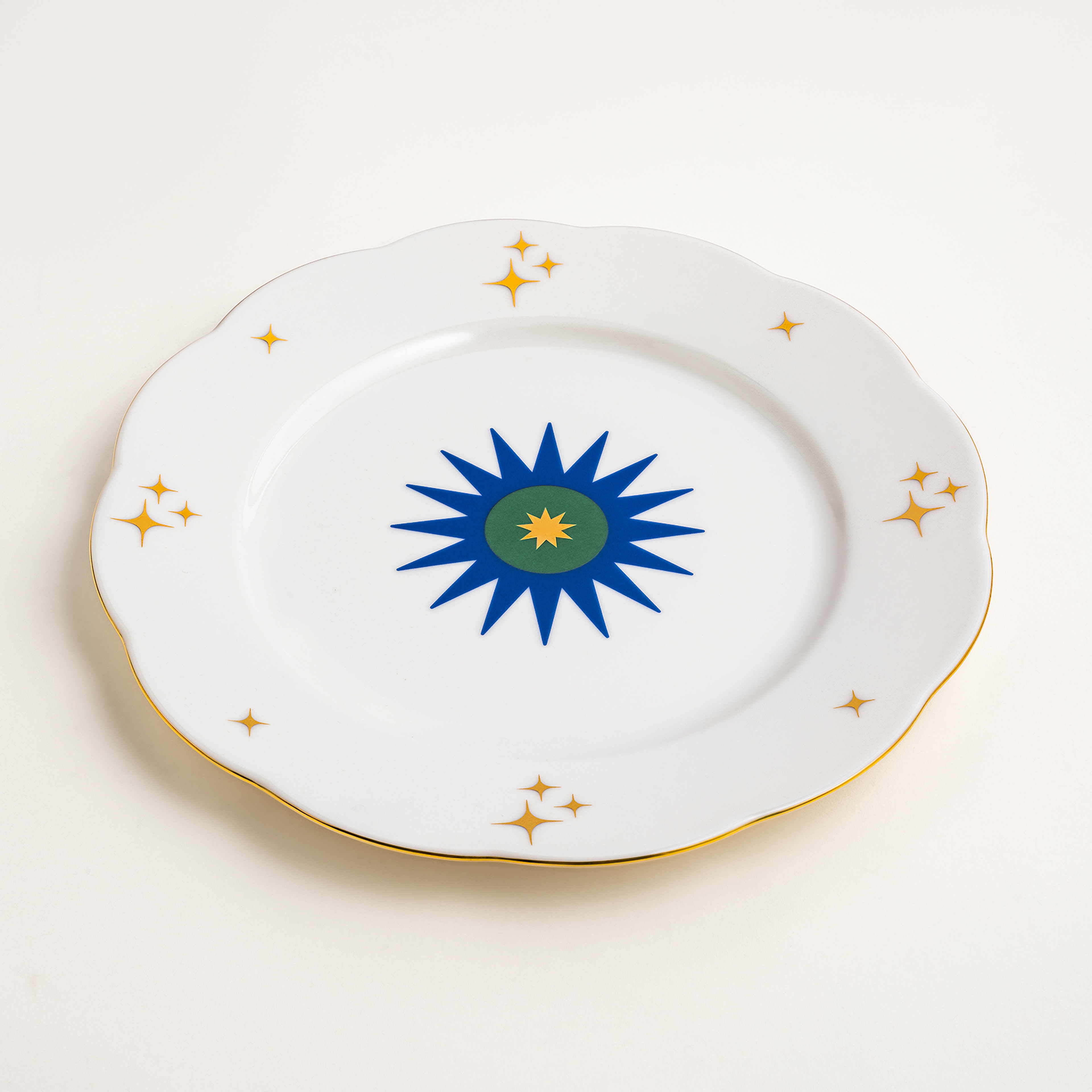 Emet Porselen Yemek Tabağı 27x27x3 Cm Lacivert