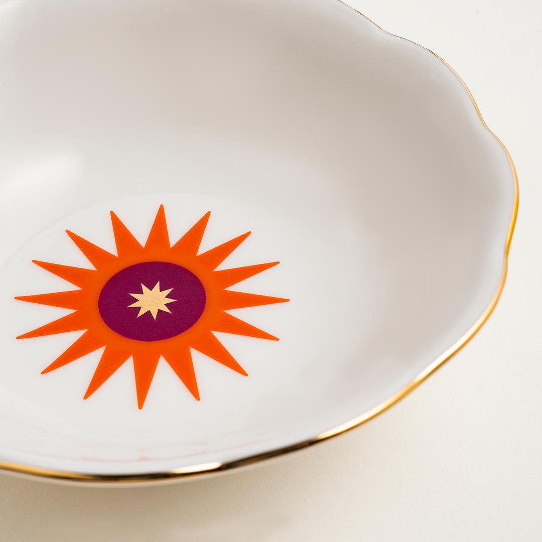 Emet Porselen Kase 16x16x5.1 Cm Turuncu