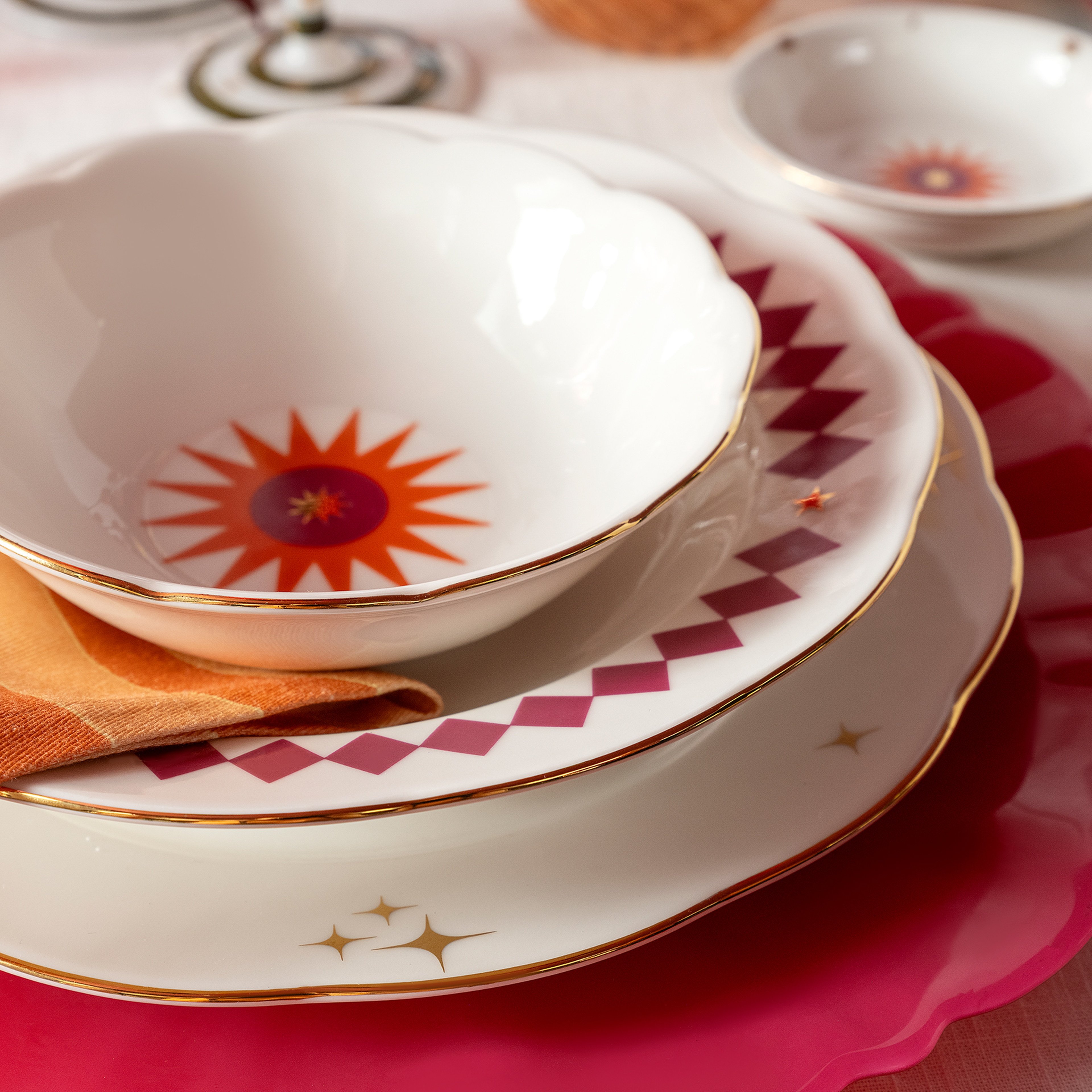 Emet Porselen Kase 16x16x5.1 Cm Turuncu