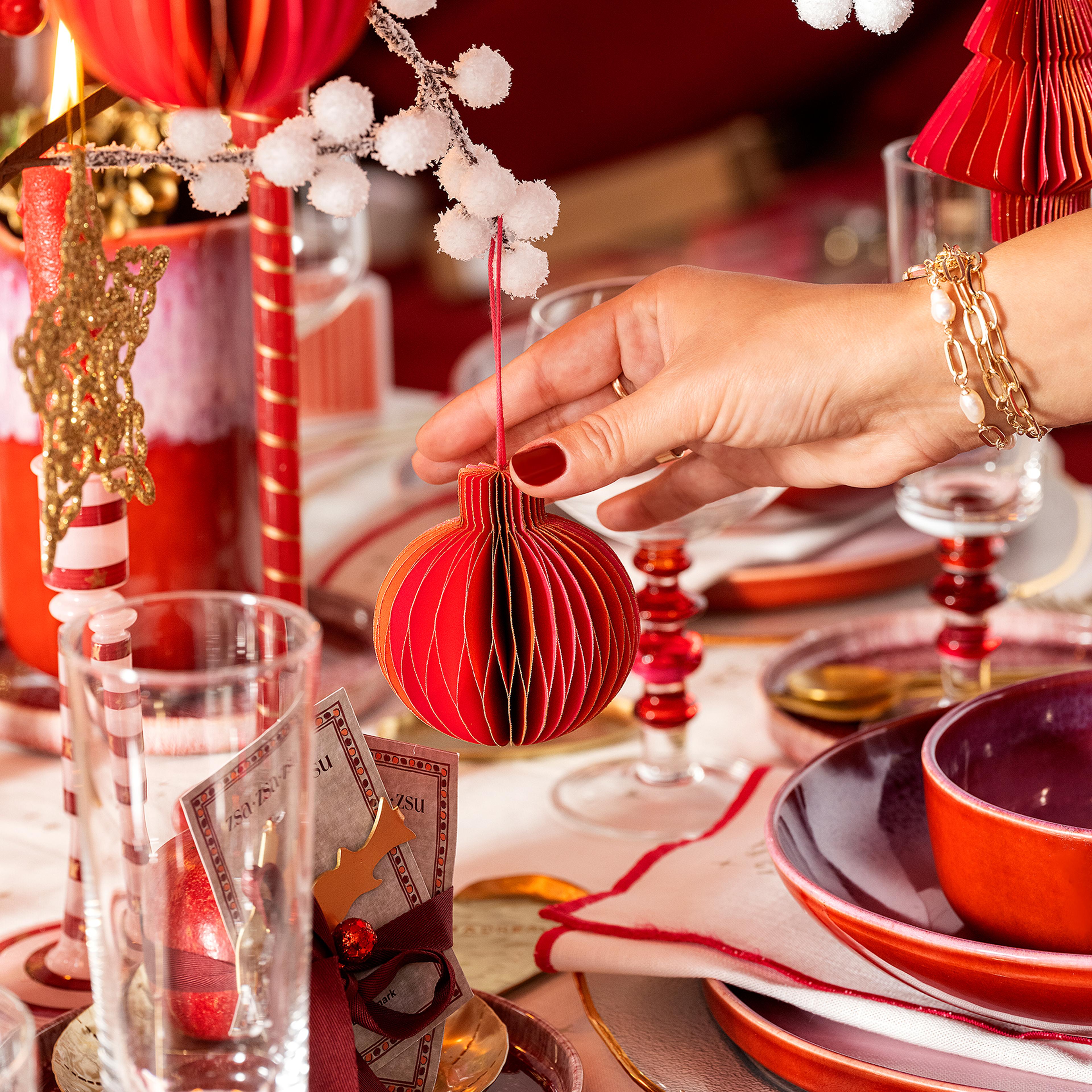 Naıla - Dekoratif Obje 8 Cm Fuşya - Turuncu