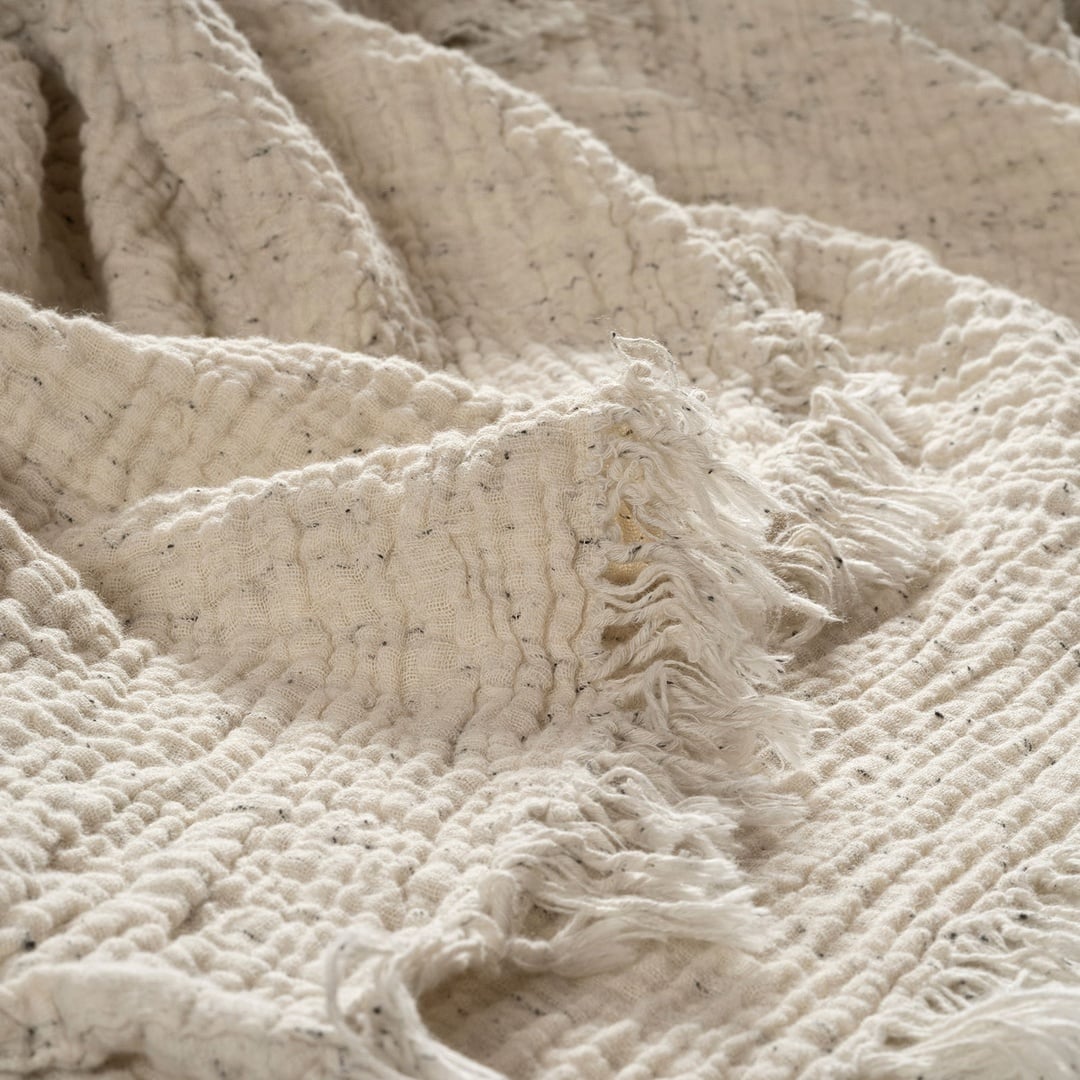 Baklan İplik Boyalı Kıng Sıze Pamuk %100 Pamuk Pike 240x220 Cm Natural