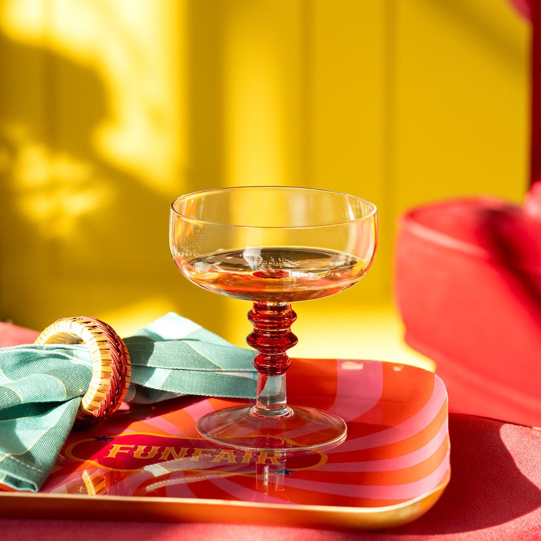 Loess Cam Kadeh 230 Ml Fuşya