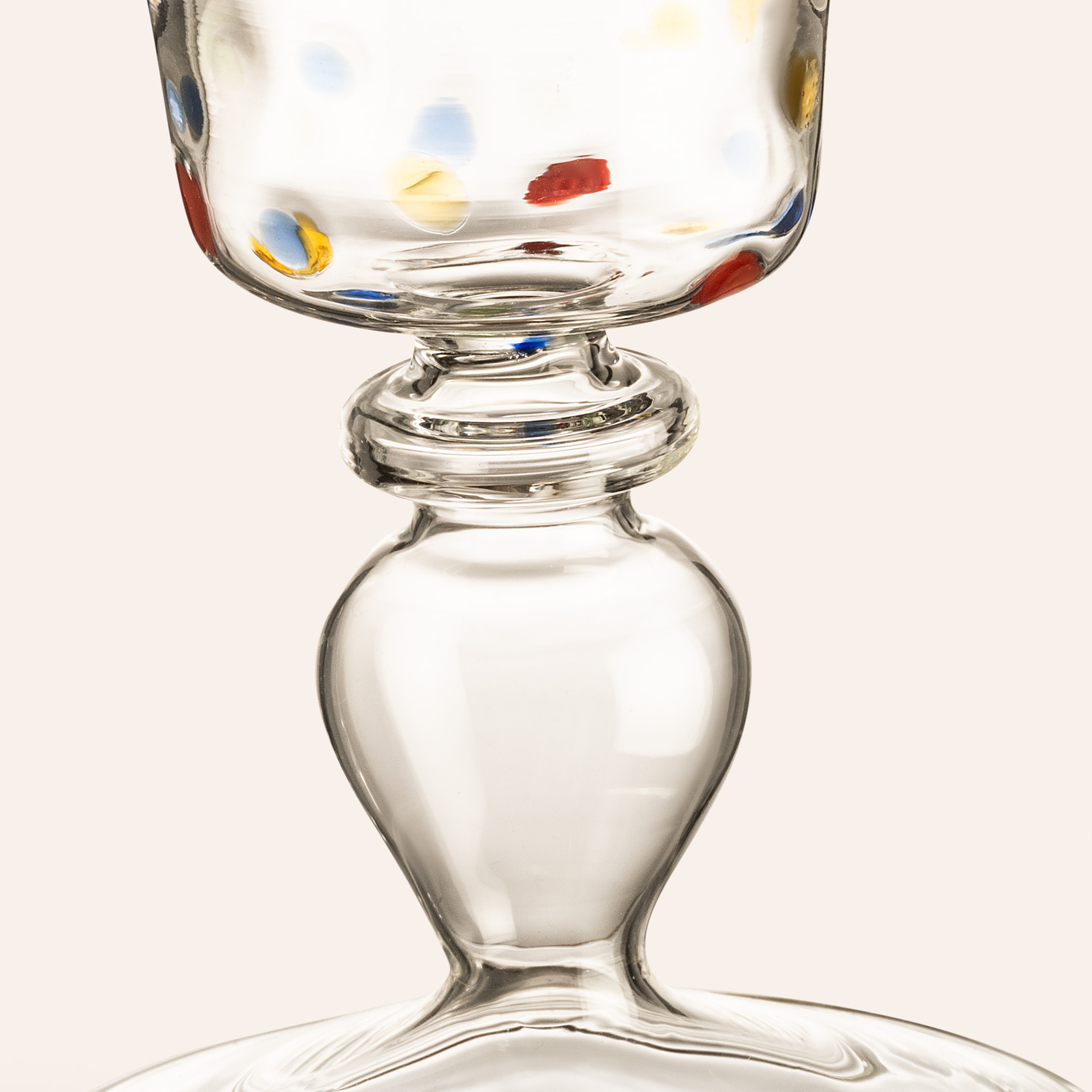 Henan Borosilikat Cam Kadeh 280 Ml Mavi - Kırmızı