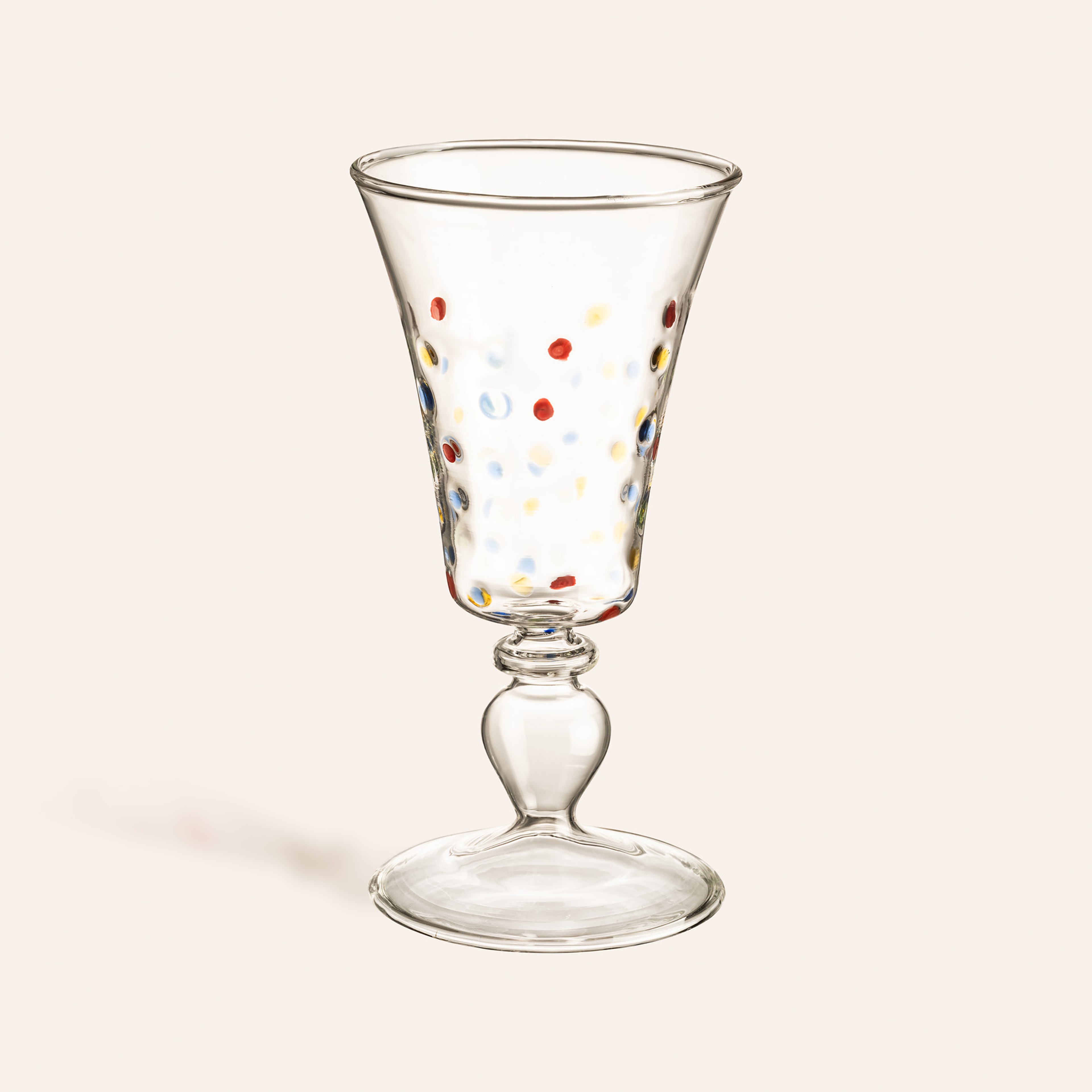 Henan Borosilikat Cam Kadeh 280 Ml Mavi - Kırmızı