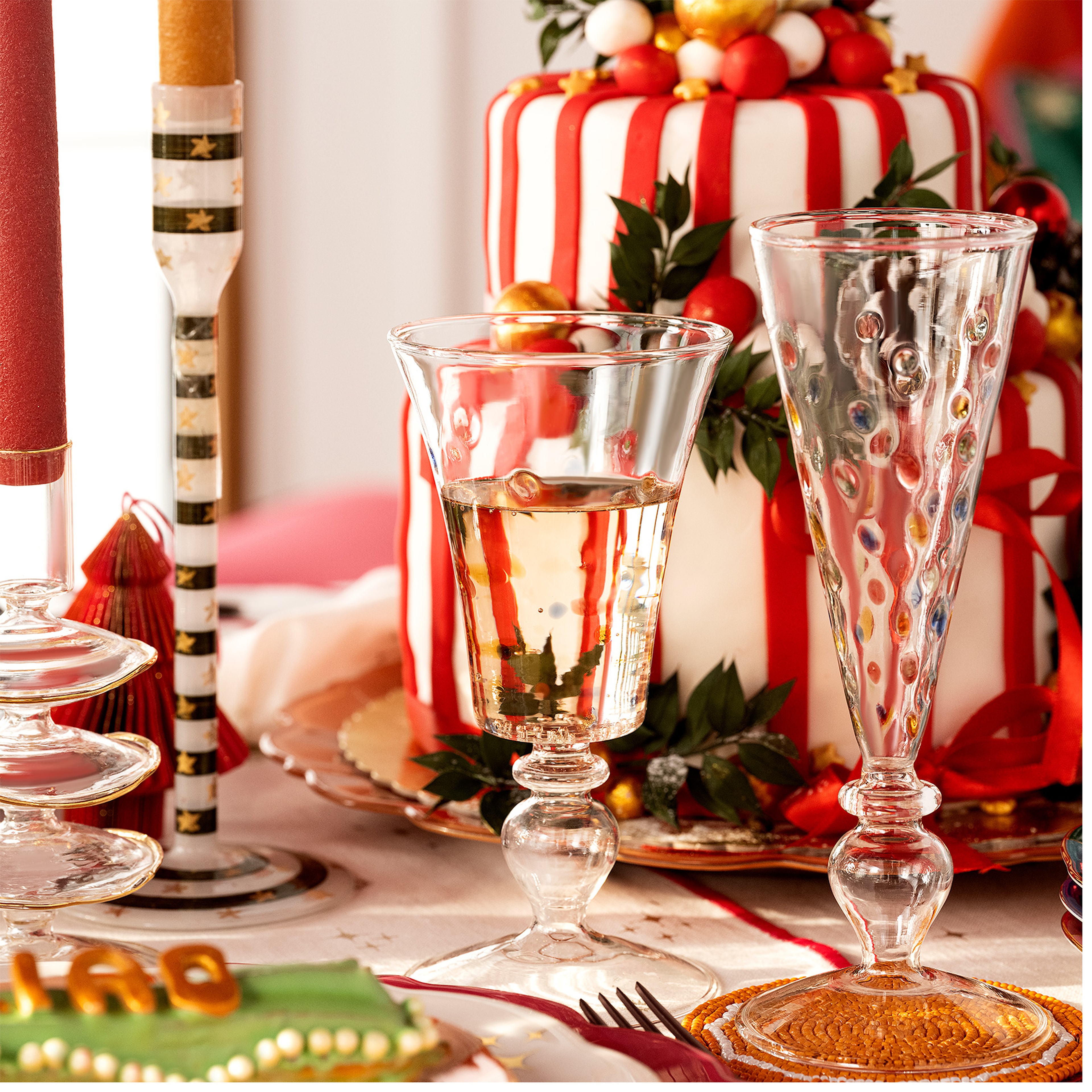 Henan Borosilikat Cam Kadeh 200 Ml Mavi - Kırmızı