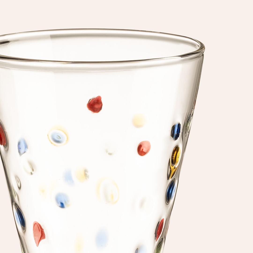 Henan Borosilikat Cam Kadeh 200 Ml Mavi - Kırmızı