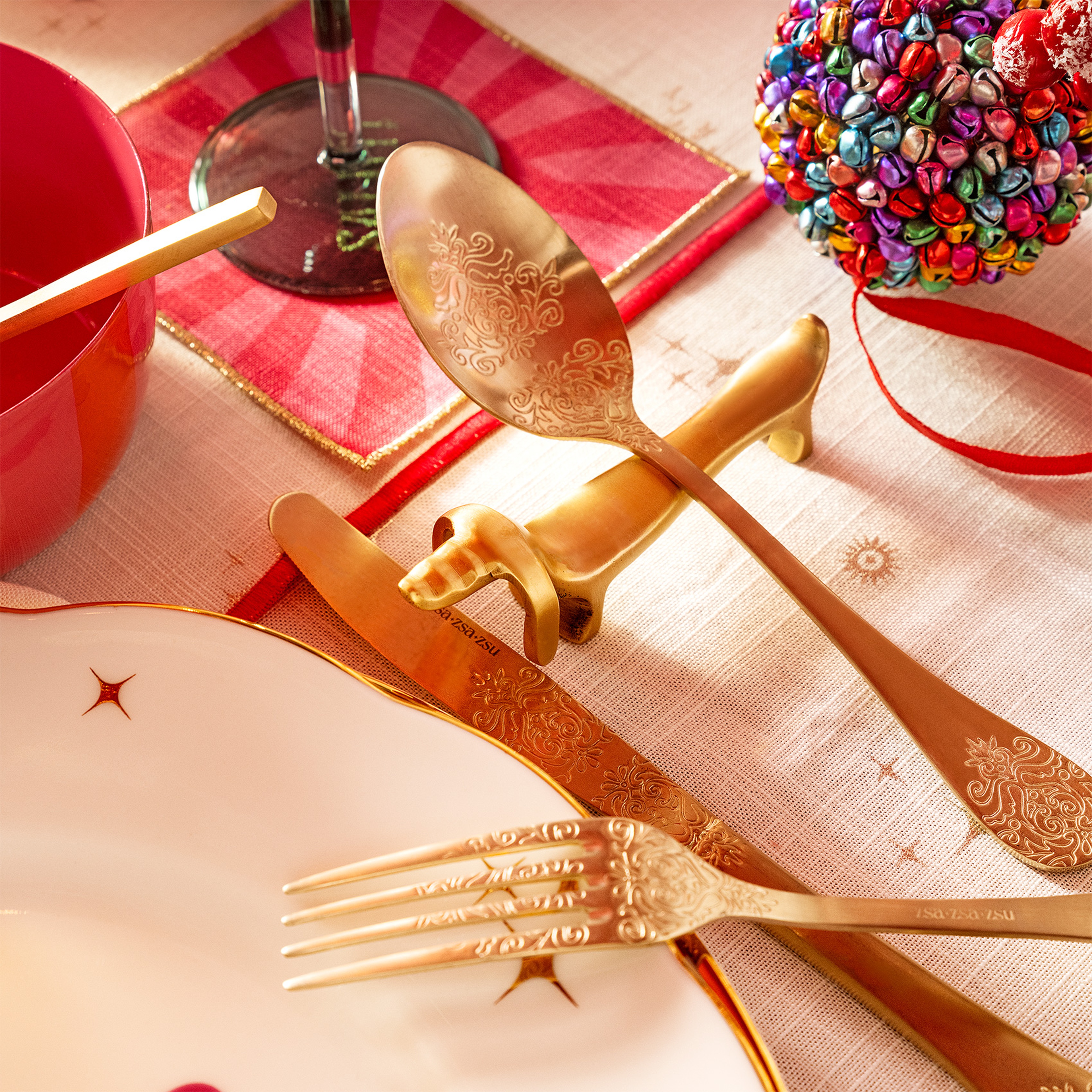 Lotus Pirinç Dekoratif Obje 11x4 Cm Mat Altın