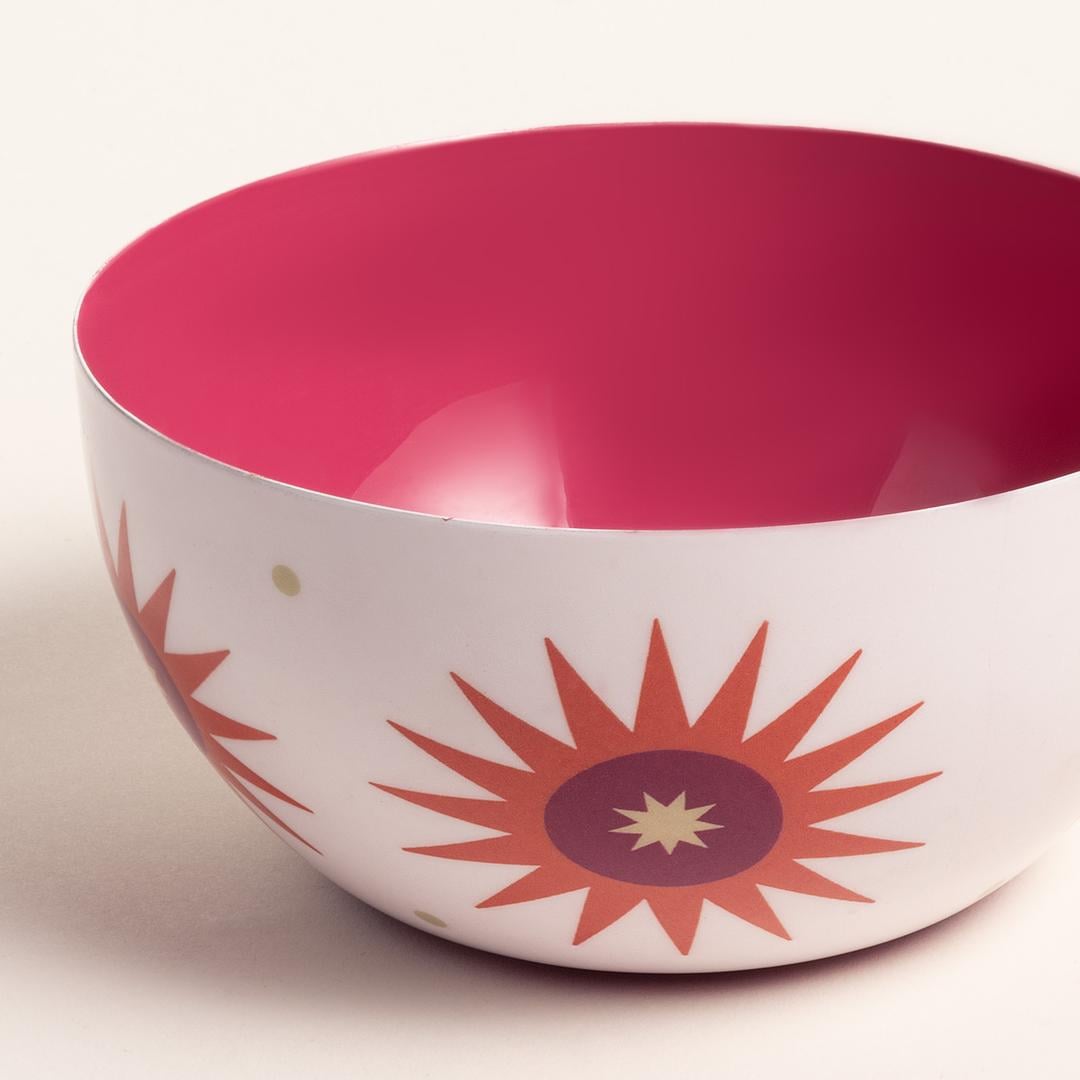 Nanpur Metal Kase 15x15x5 Cm Beyaz - Turuncu