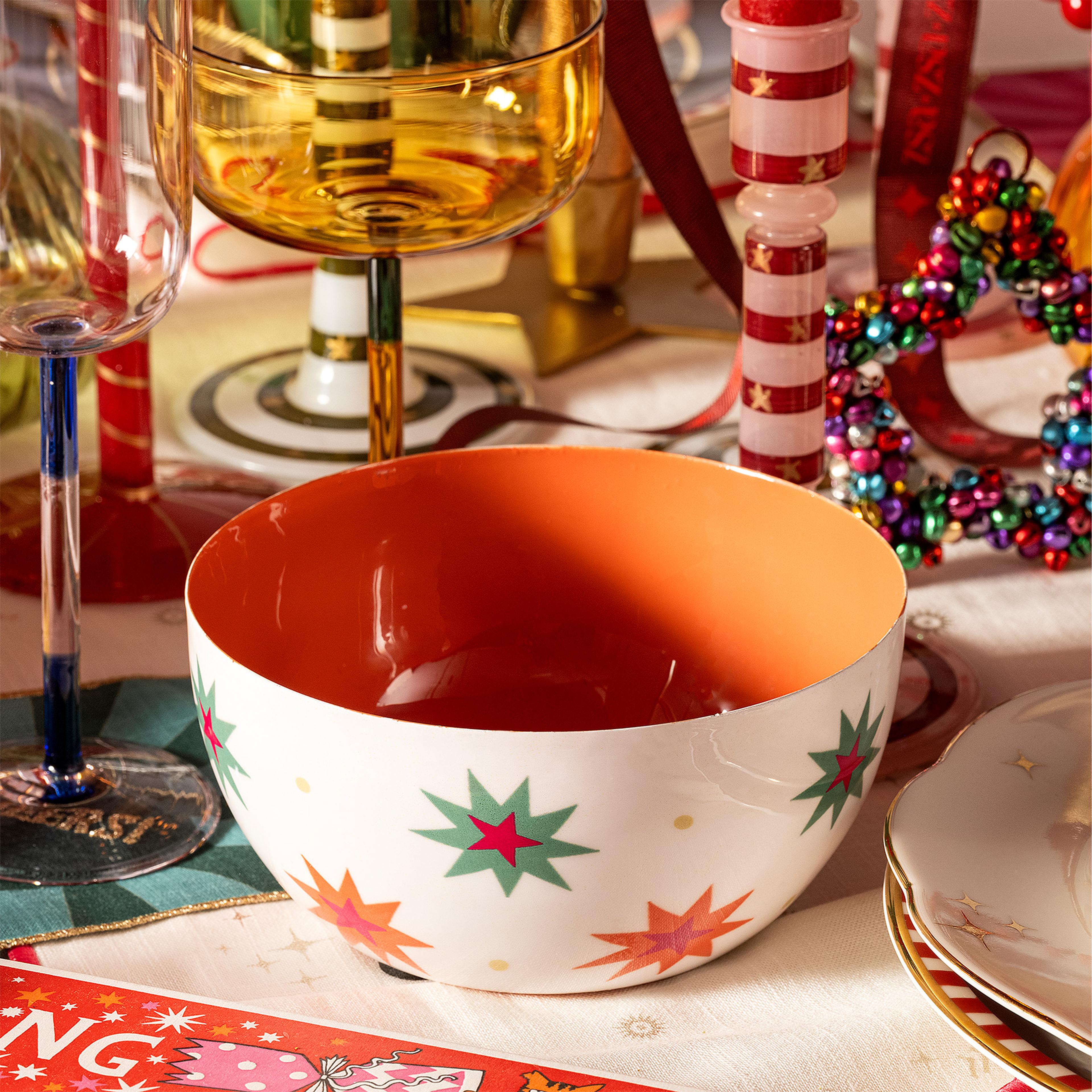 Nanpur Metal Kase 15x15x5 Cm Beyaz - Yeşil