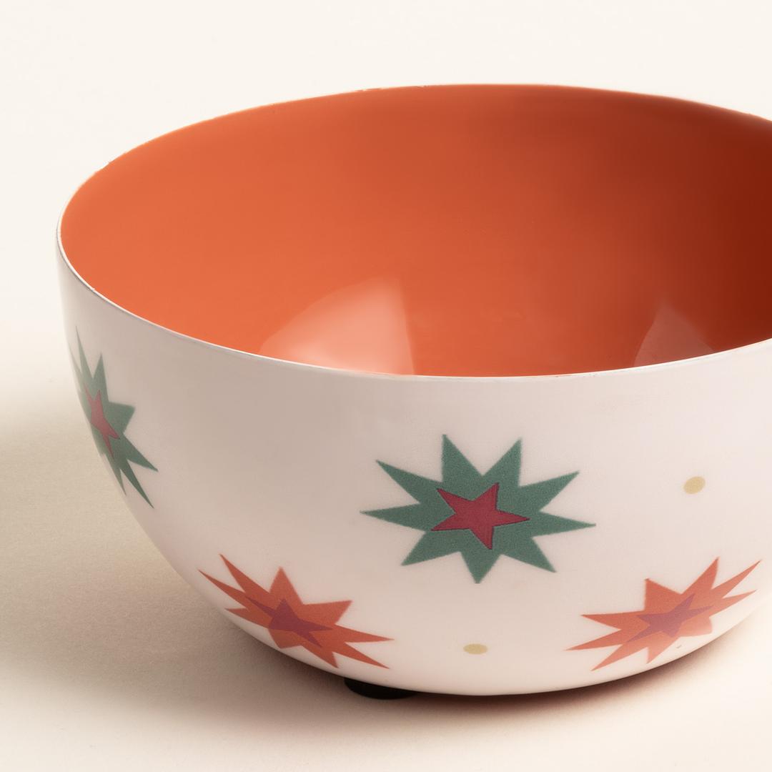 Nanpur Metal Kase 15x15x5 Cm Beyaz - Yeşil