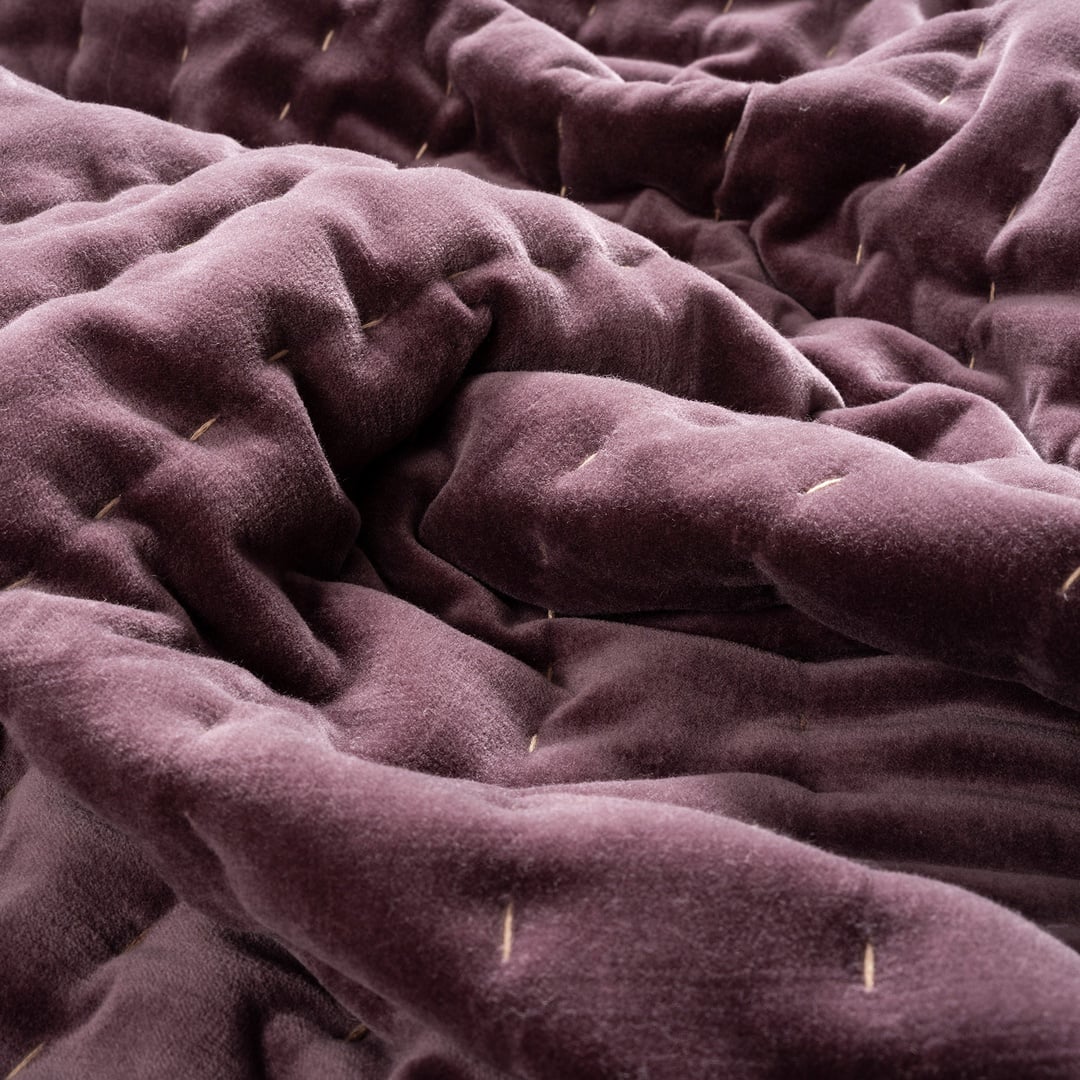 Okhla El İşi Kapitoneli Pamuk Kadife %100 Pamuk Kadife Koltuk Matı 85x185 Cm Vışne - Kıl