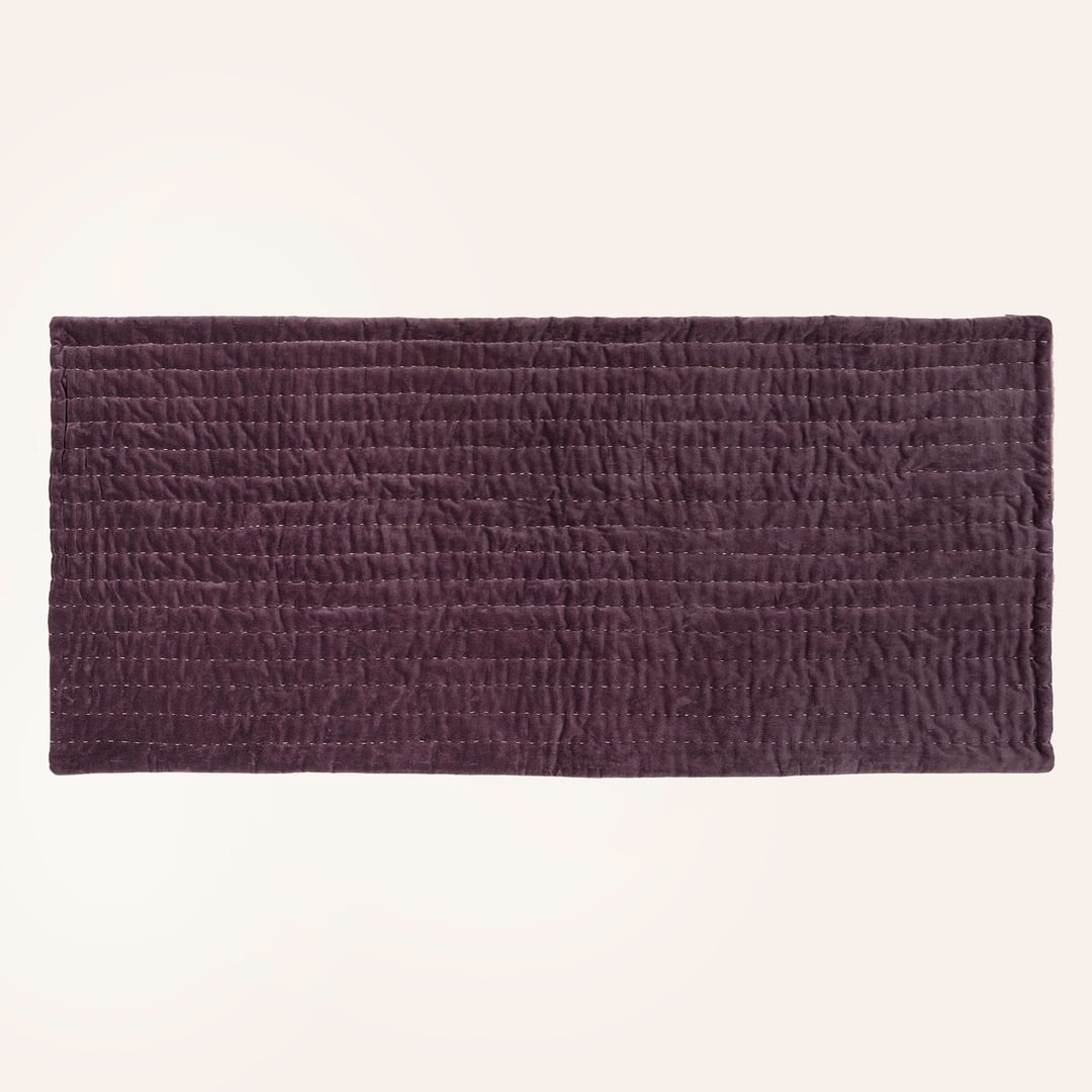 Okhla El İşi Kapitoneli Pamuk Kadife %100 Pamuk Kadife Koltuk Matı 85x185 Cm Vışne - Kıl