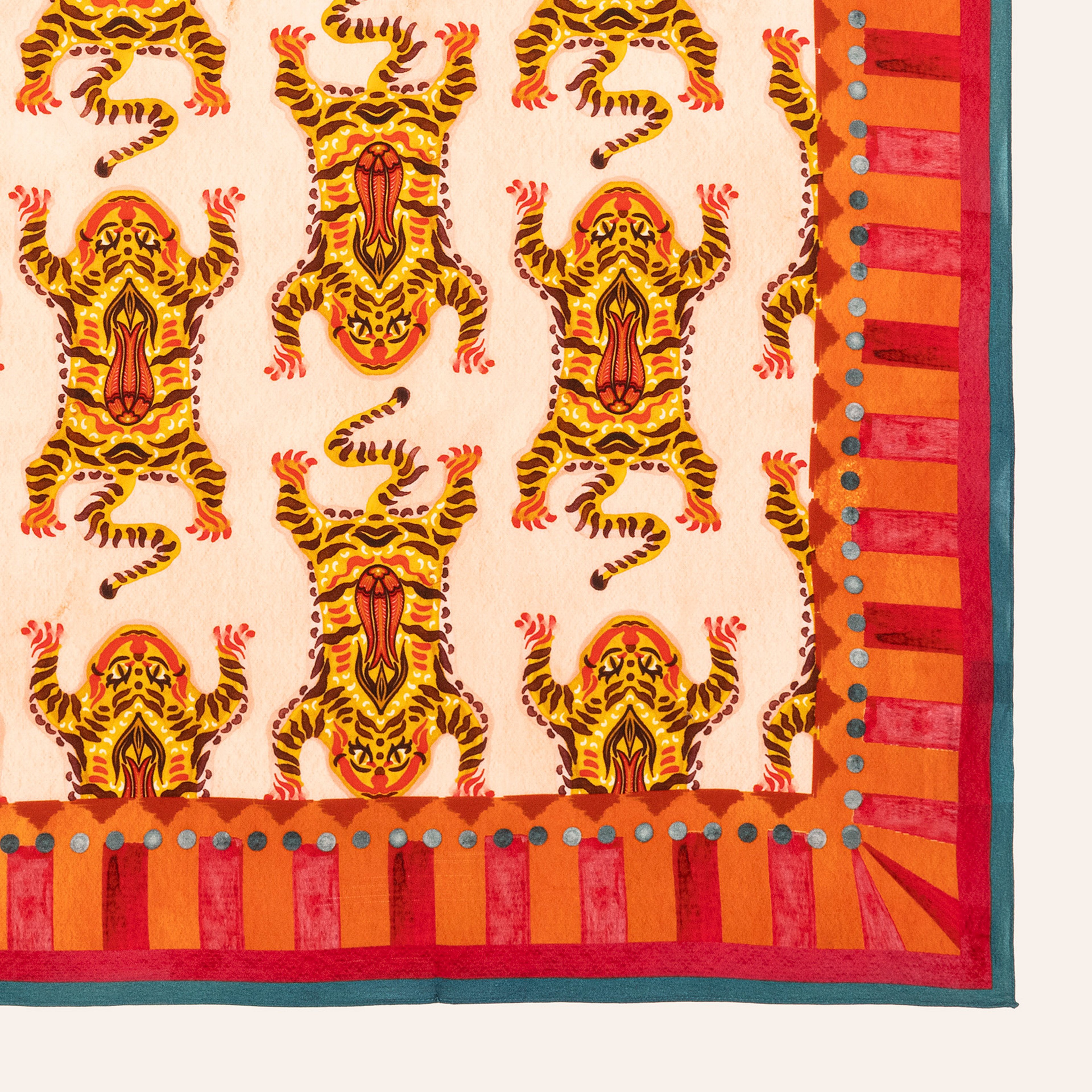 Pera Dijital Baskılı %100 Yün Şal 140x140 Cm Renkli