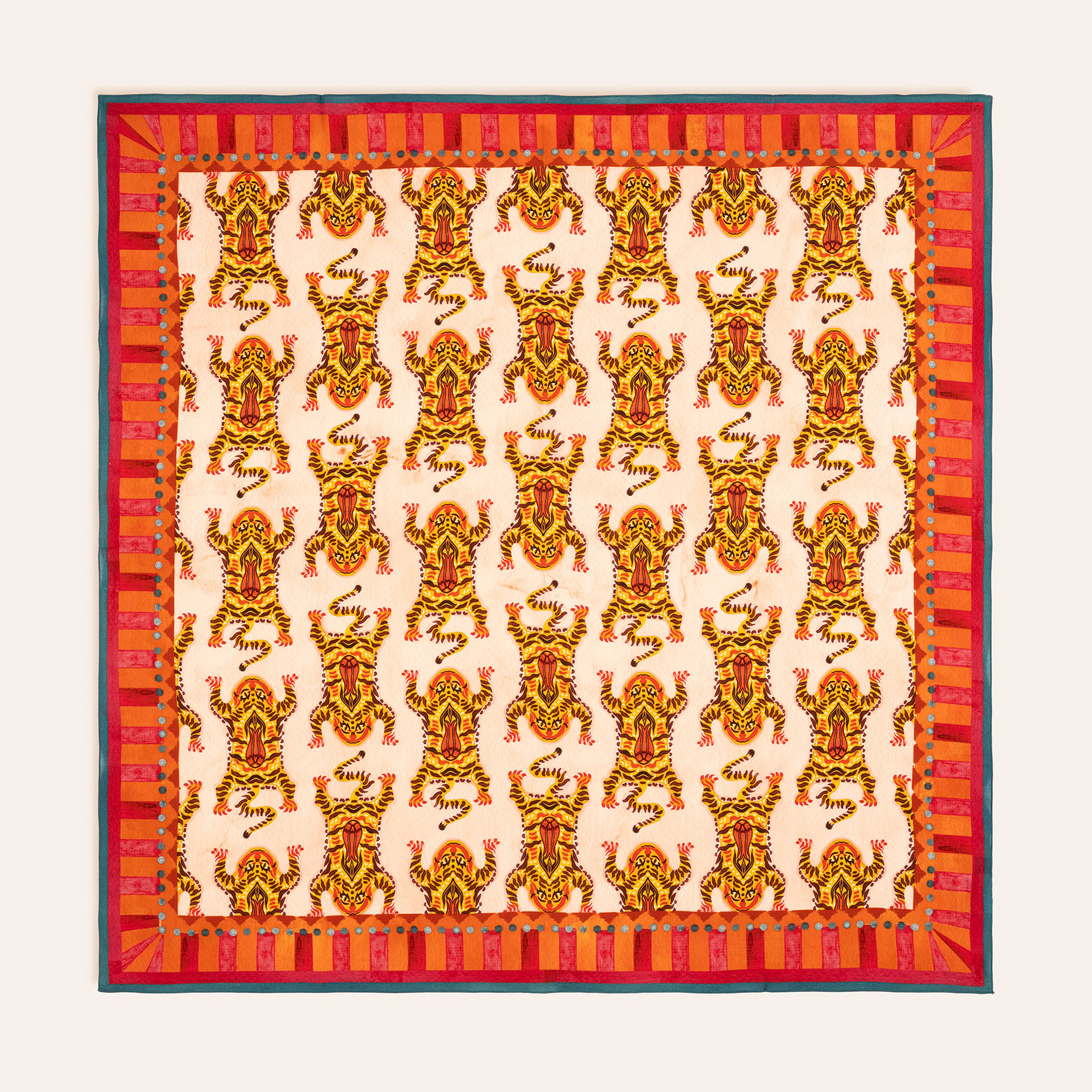 Pera Dijital Baskılı %100 Yün Şal 140x140 Cm Renkli