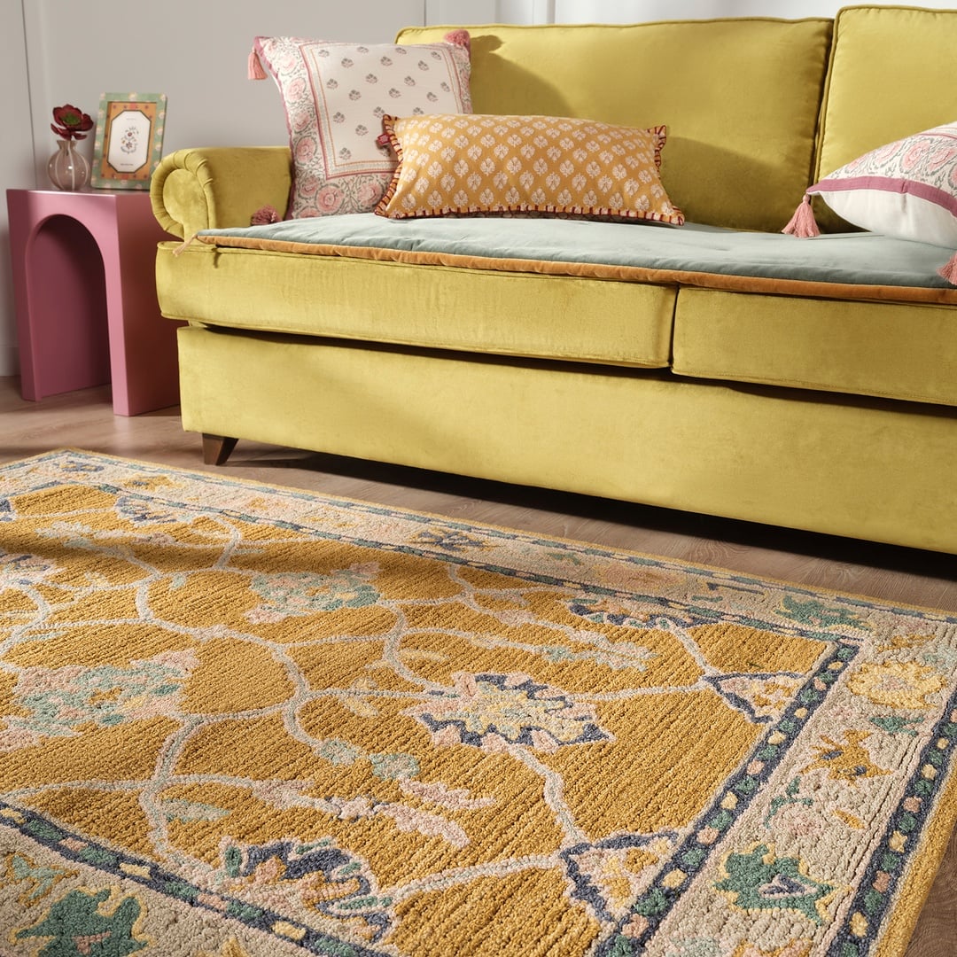 Palrı Yün Halı 120x180 Cm Sarı