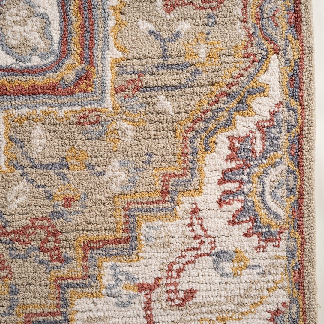 Palrı Yün Halı 160x230 Cm Krem