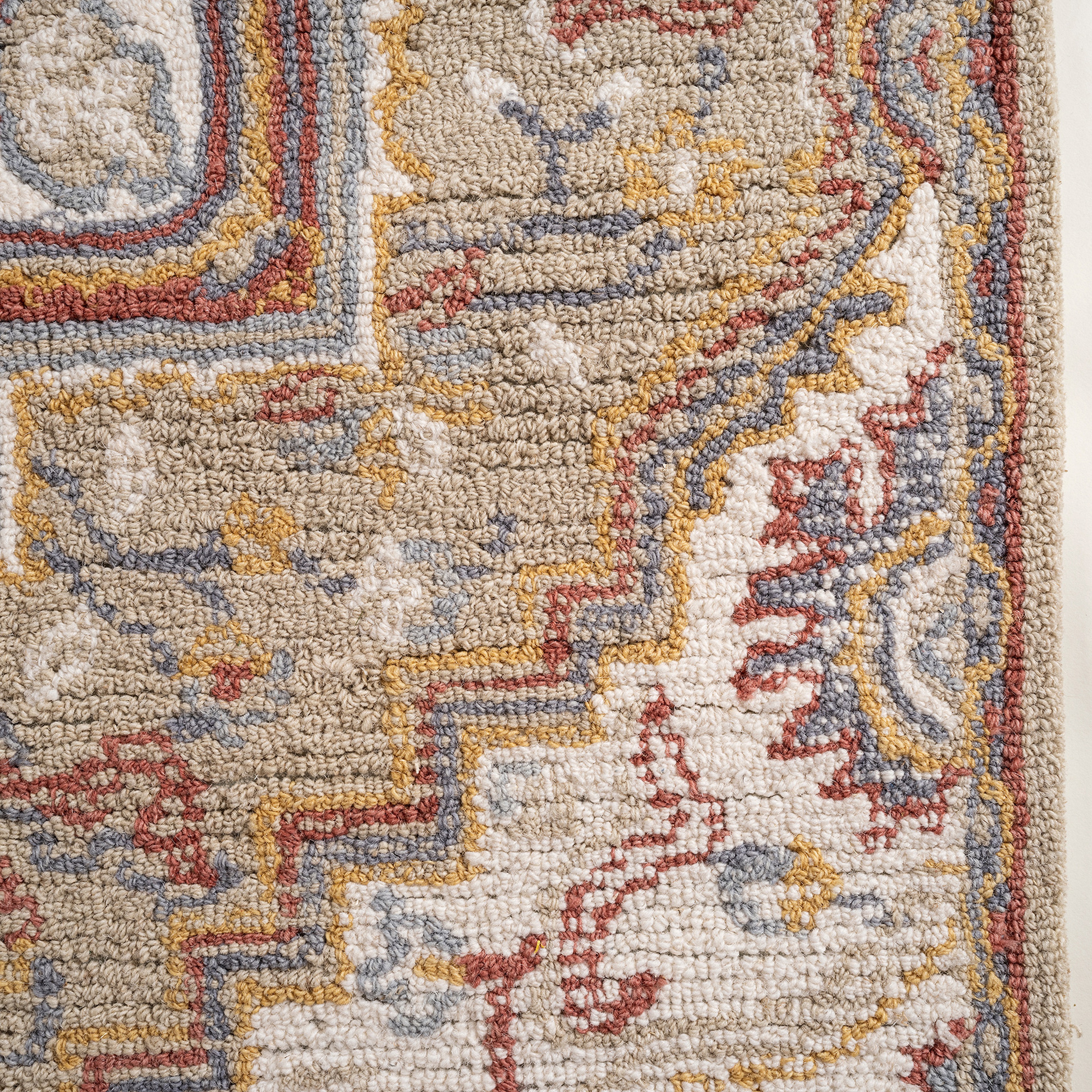 Palrı Yün Halı 160x230 Cm Krem