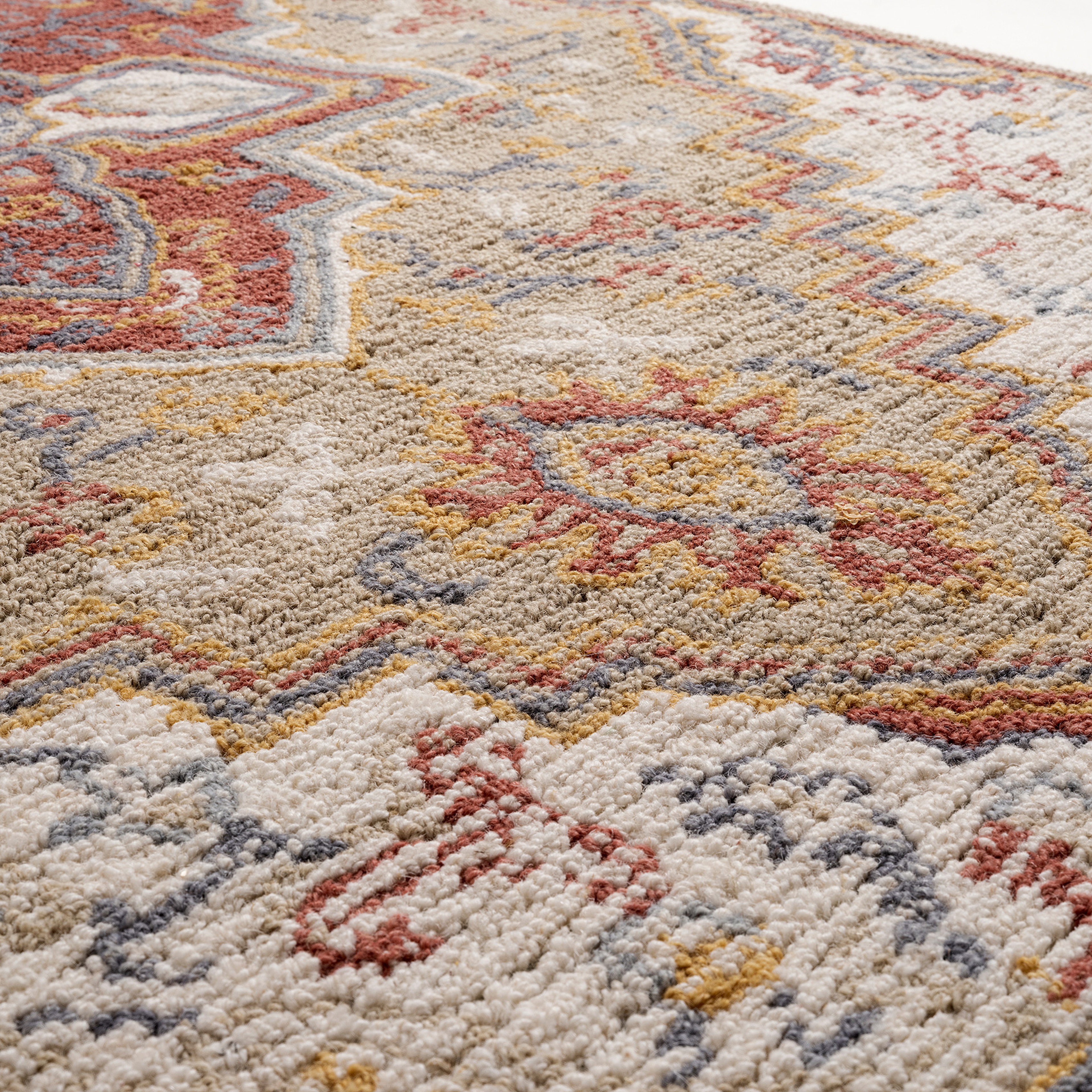 Palrı Yün Halı 160x230 Cm Krem